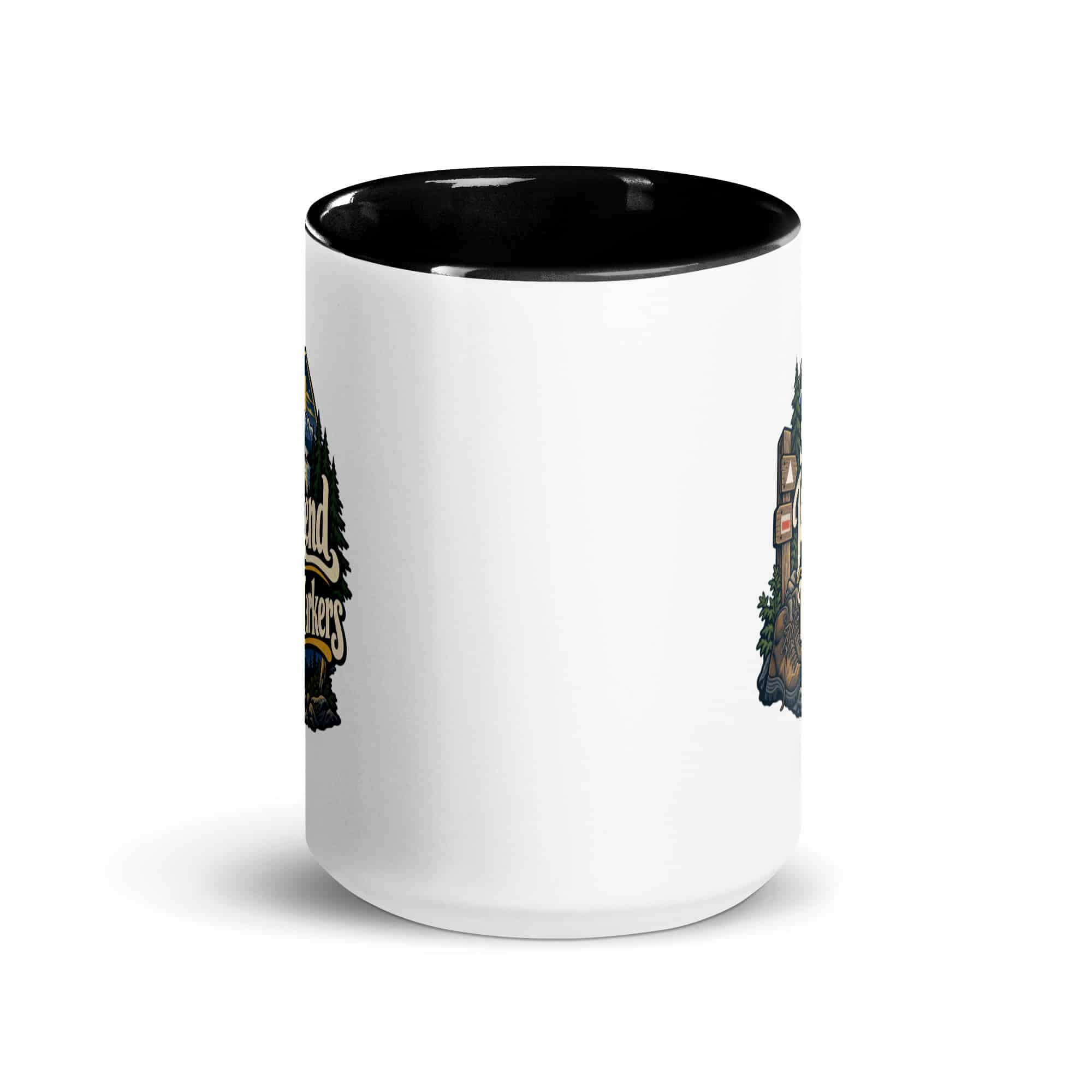 Nature and Adventure Color Inside Coffee Mug: My Weekend Has Trail Markers, Woodland Scenic Lettering