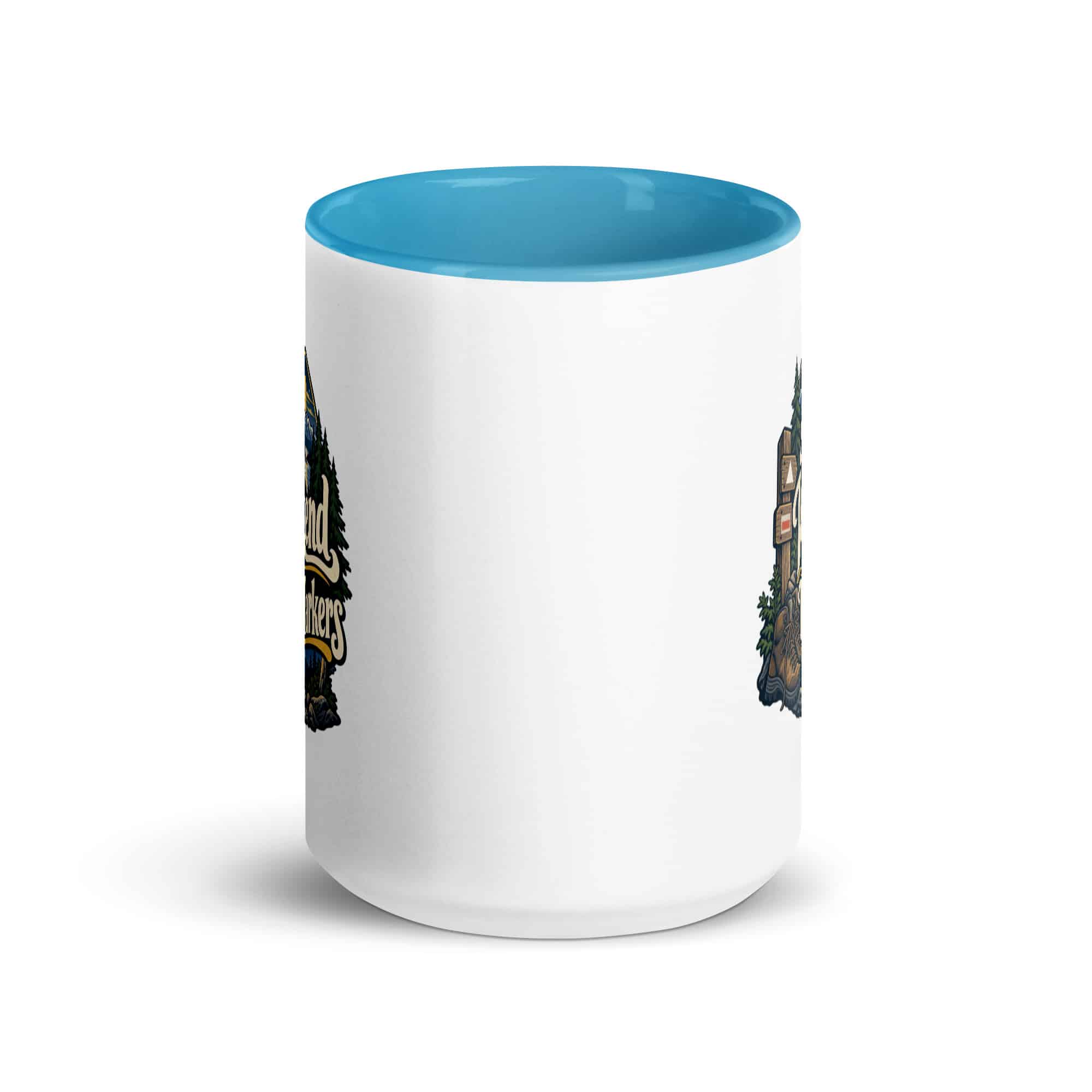 Nature and Adventure Color Inside Coffee Mug: My Weekend Has Trail Markers, Woodland Scenic Lettering