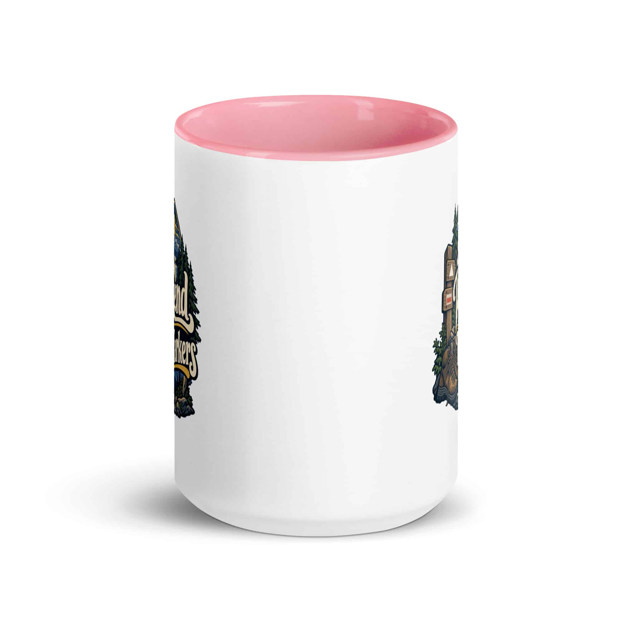 Nature and Adventure Color Inside Coffee Mug: My Weekend Has Trail Markers, Woodland Scenic Lettering