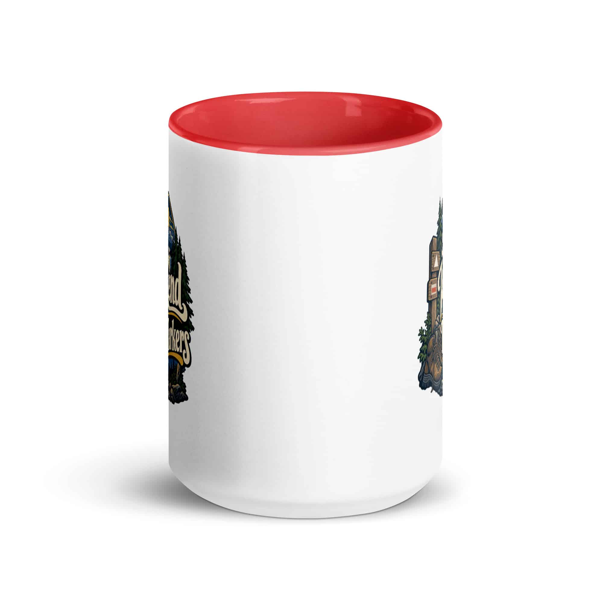 Nature and Adventure Color Inside Coffee Mug: My Weekend Has Trail Markers, Woodland Scenic Lettering
