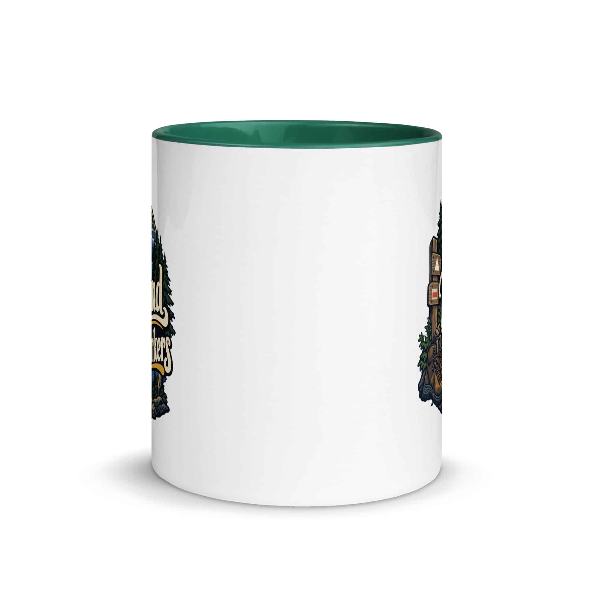 Nature and Adventure Color Inside Coffee Mug: My Weekend Has Trail Markers, Woodland Scenic Lettering