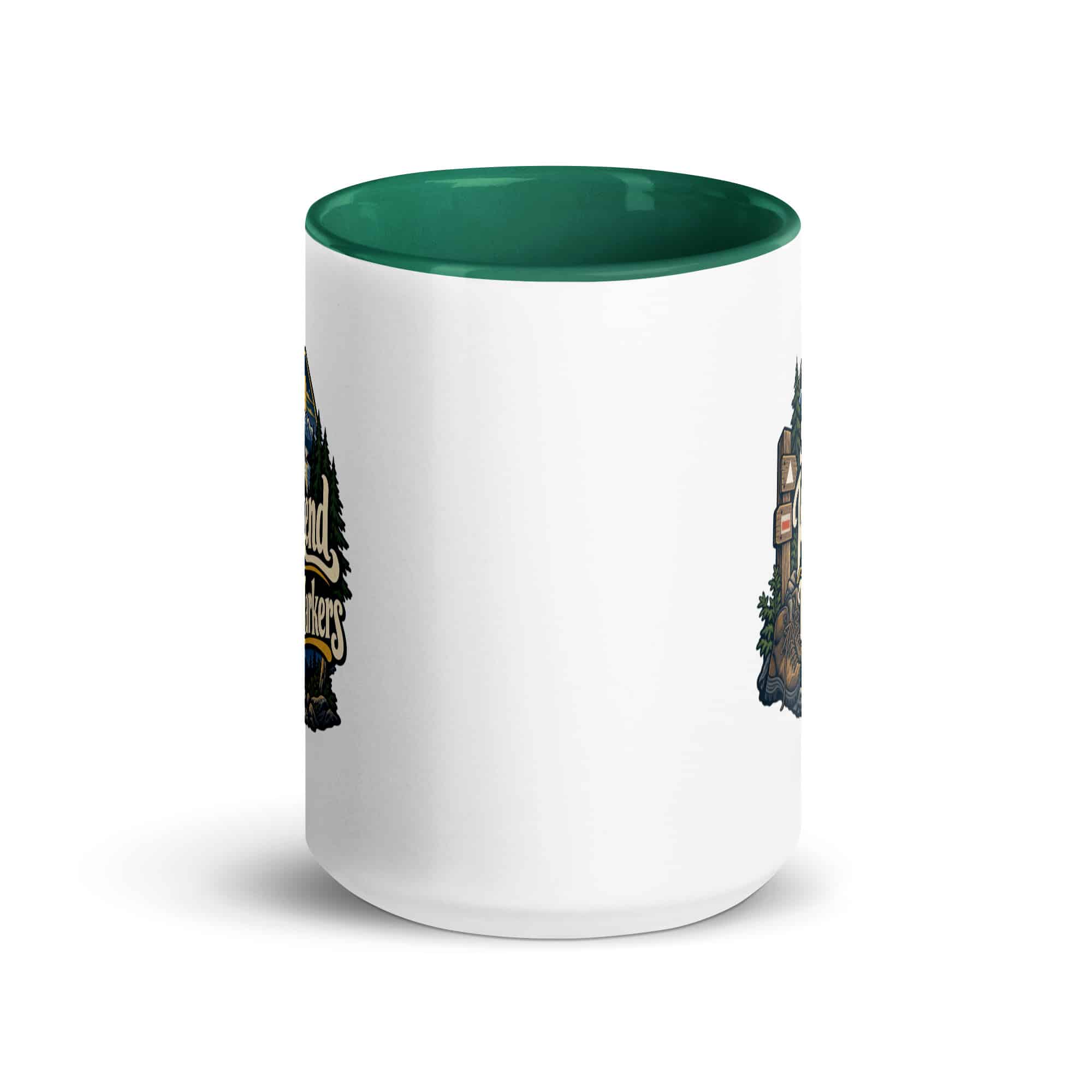 Nature and Adventure Color Inside Coffee Mug: My Weekend Has Trail Markers, Woodland Scenic Lettering