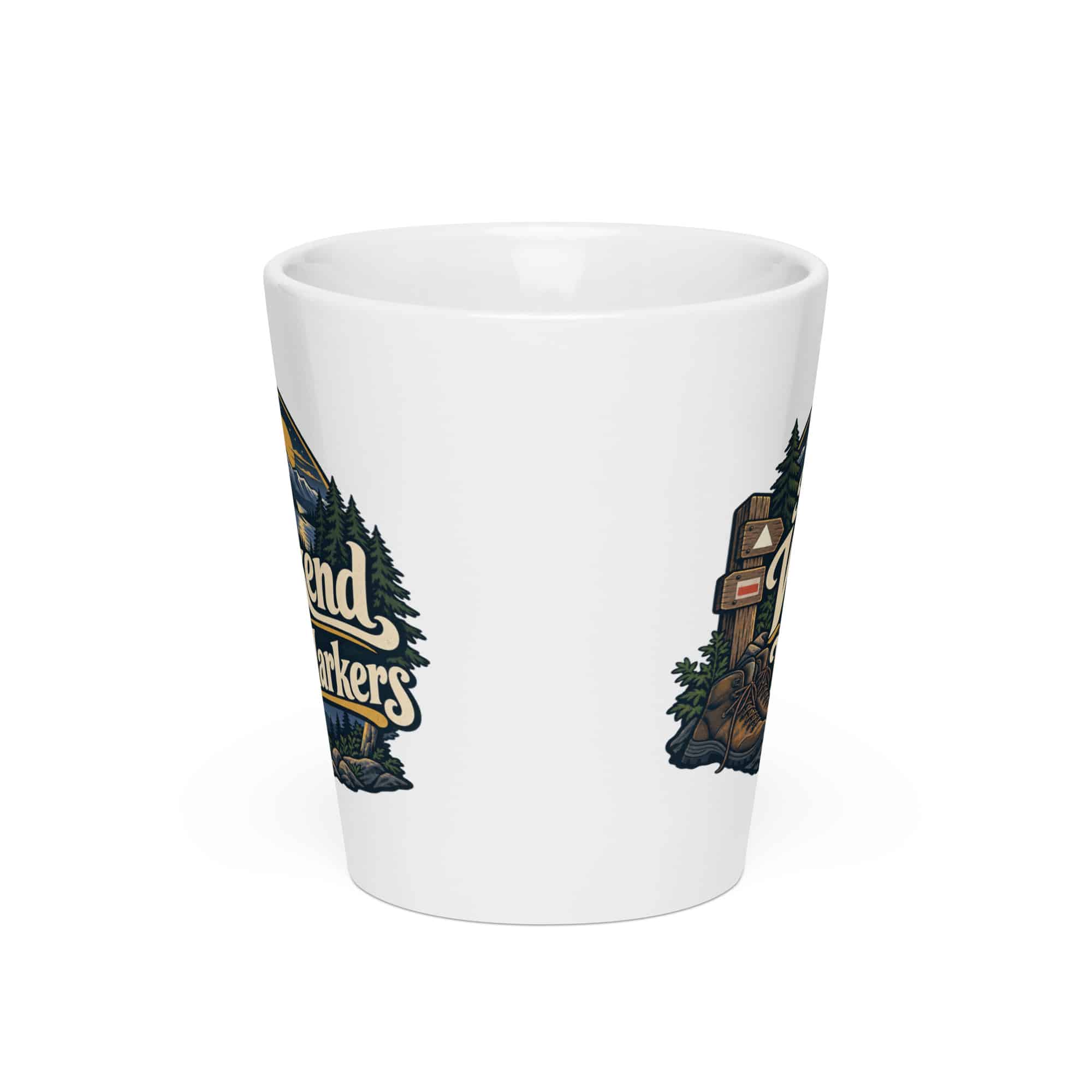 Nature and Adventure Latte Mug: My Weekend Has Trail Markers, Woodland Scenic Lettering