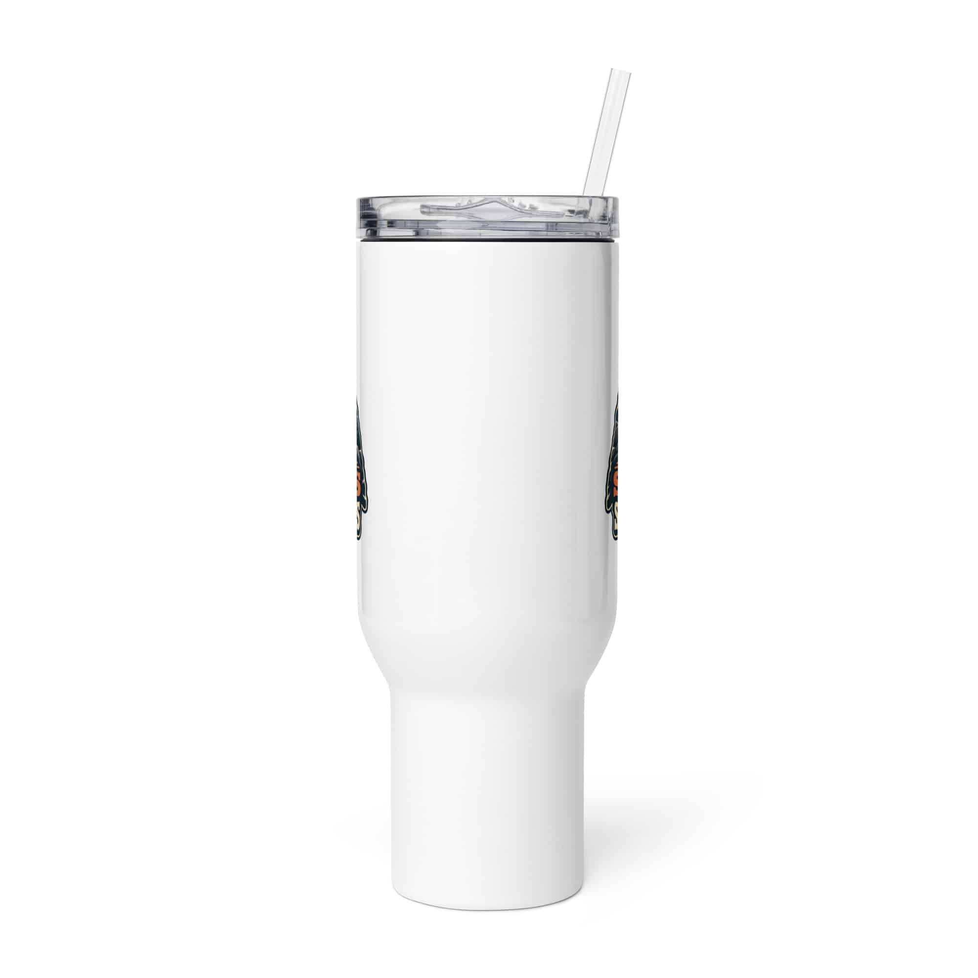 Nature and Adventure Travel Mug: Powered by Snacks and Scenic Views, Scenic Shield Badge