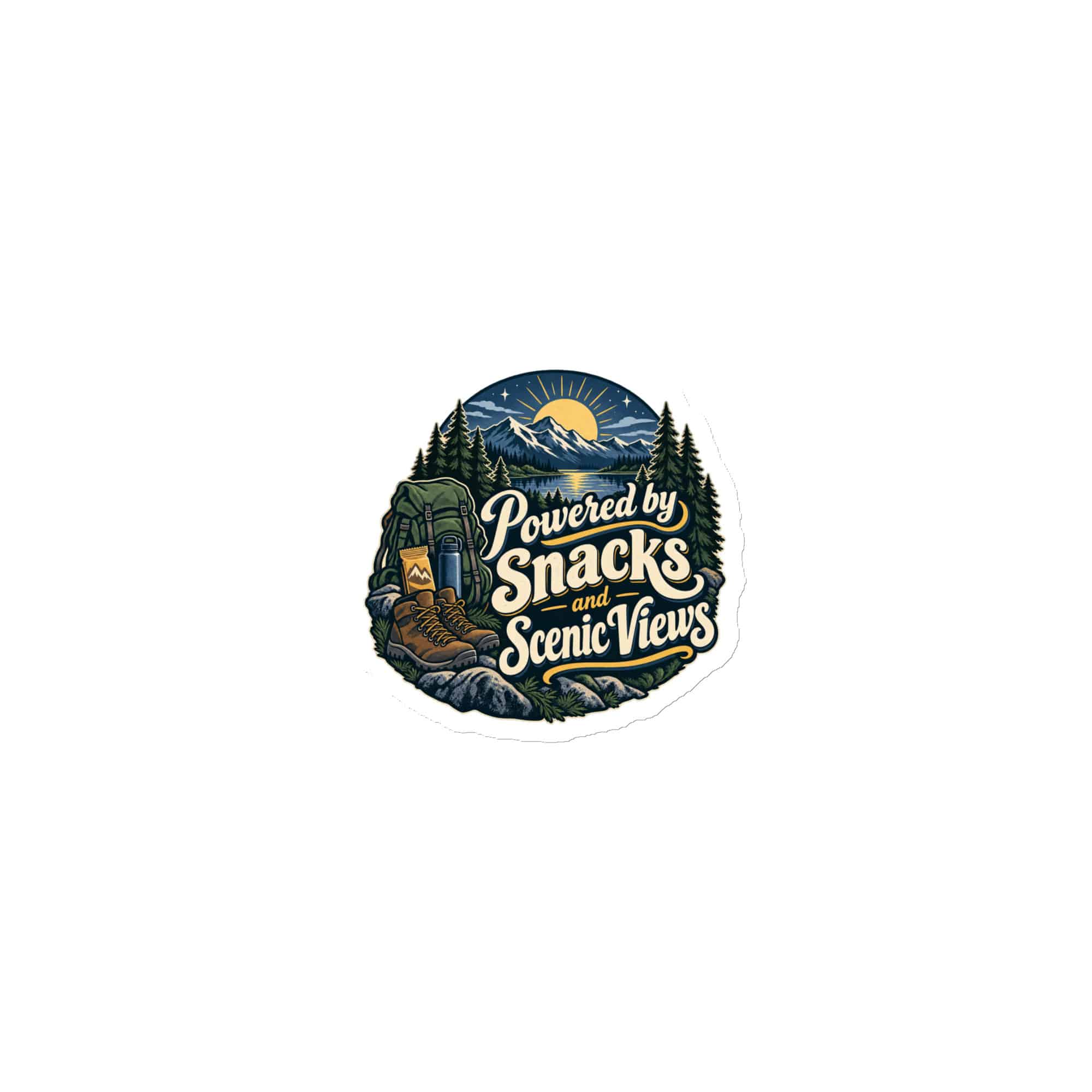 Nature and Adventure Die-Cut Magnet: Powered by Snacks and Scenic Views, Woodland Scenic Lettering