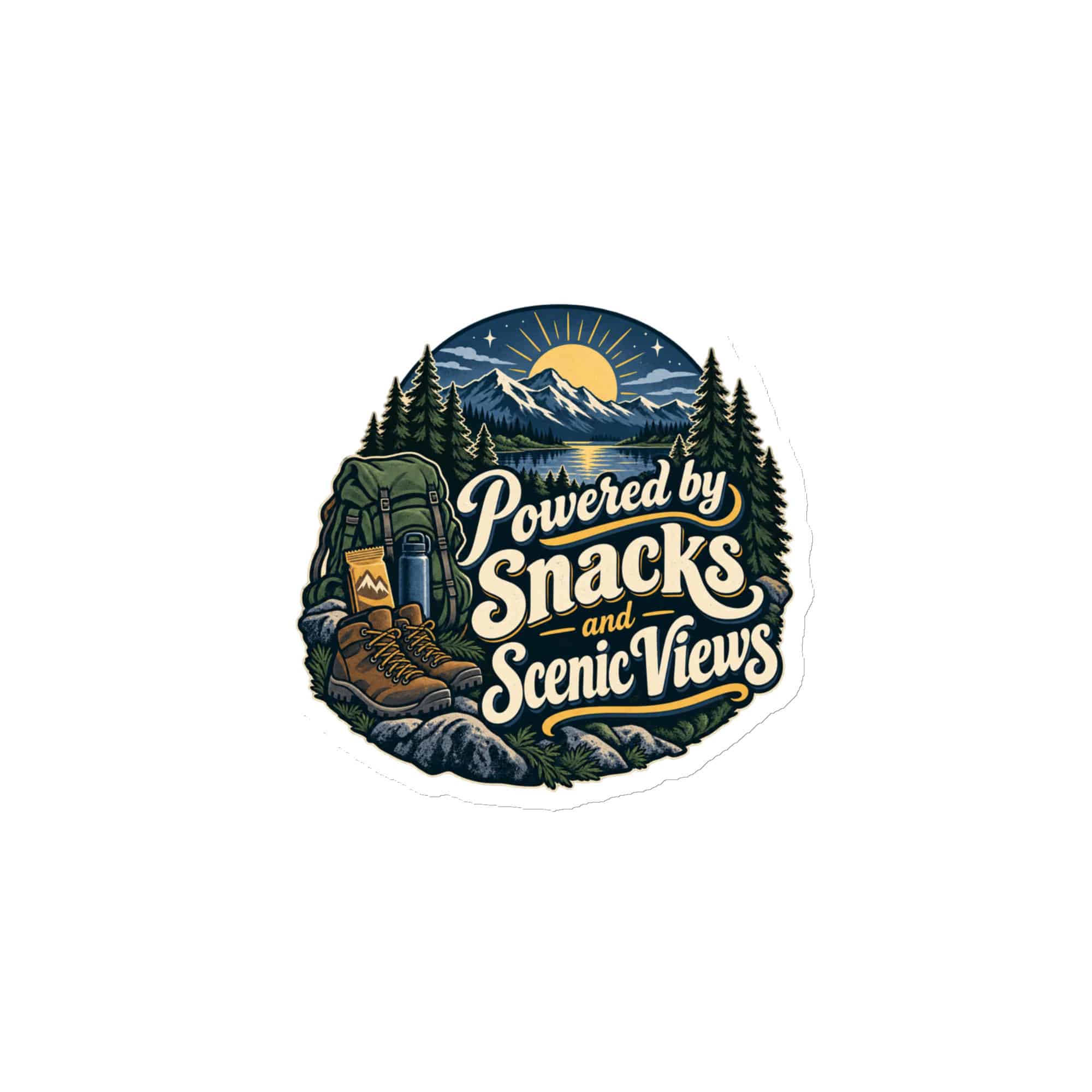 Nature and Adventure Die-Cut Magnet: Powered by Snacks and Scenic Views, Woodland Scenic Lettering