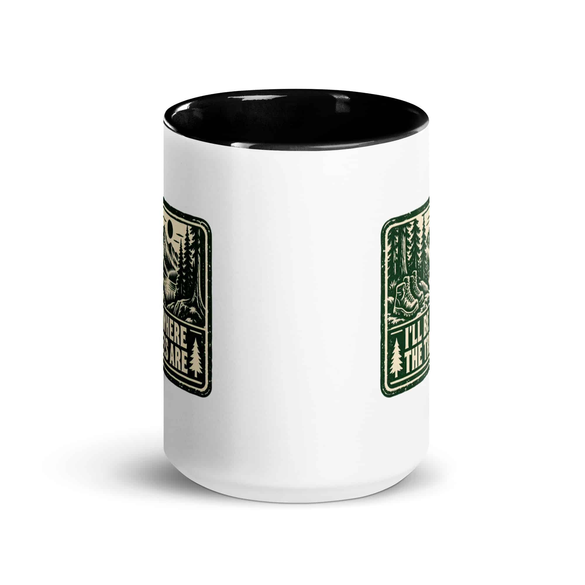 Nature and Adventure Color Inside Coffee Mug: I'll Be Where the Trees Are, Forest Ink Stamp