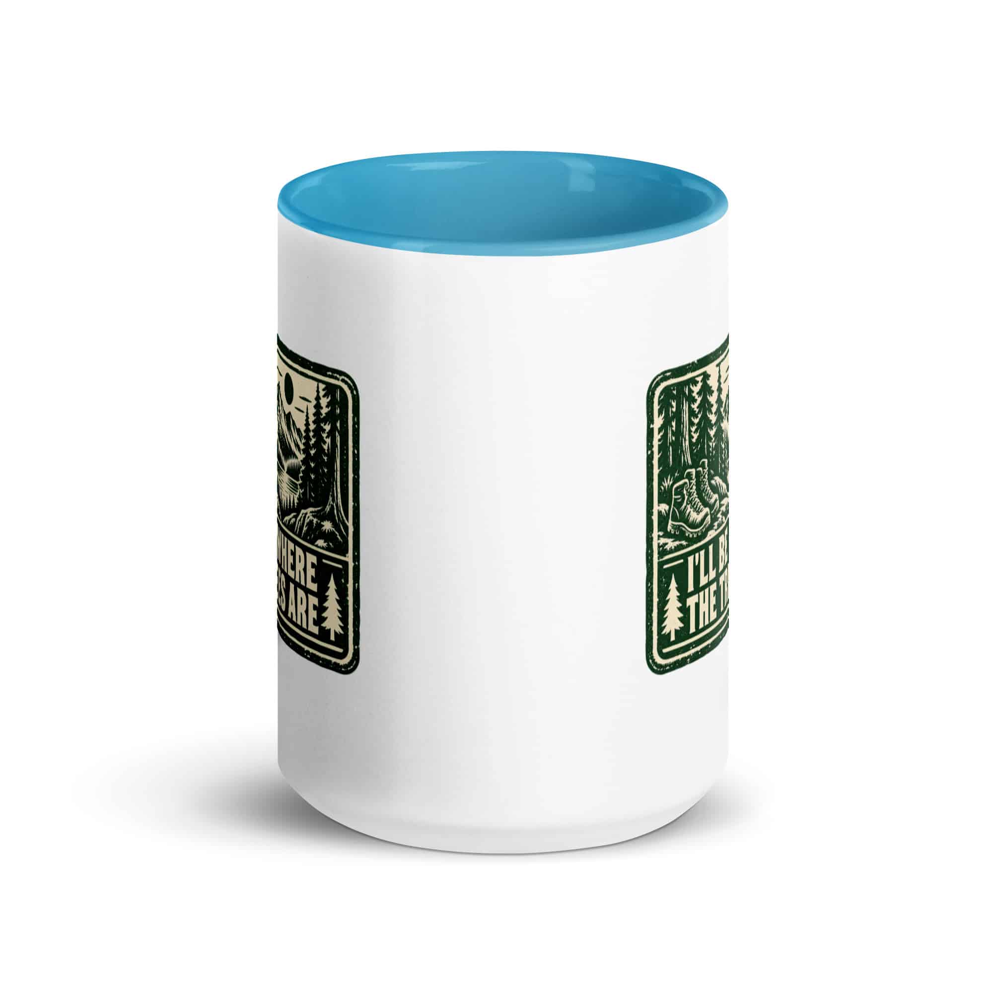 Nature and Adventure Color Inside Coffee Mug: I'll Be Where the Trees Are, Forest Ink Stamp