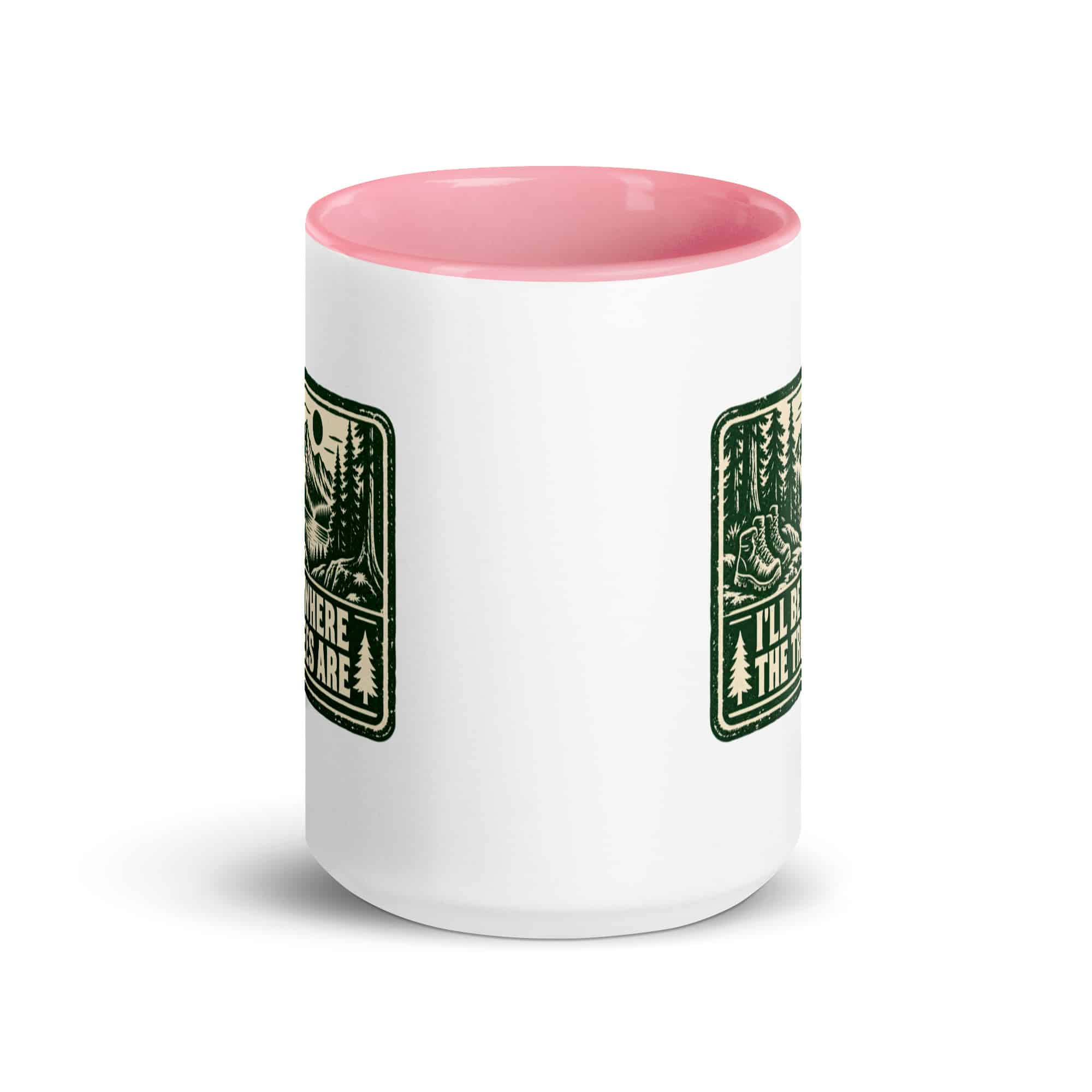 Nature and Adventure Color Inside Coffee Mug: I'll Be Where the Trees Are, Forest Ink Stamp