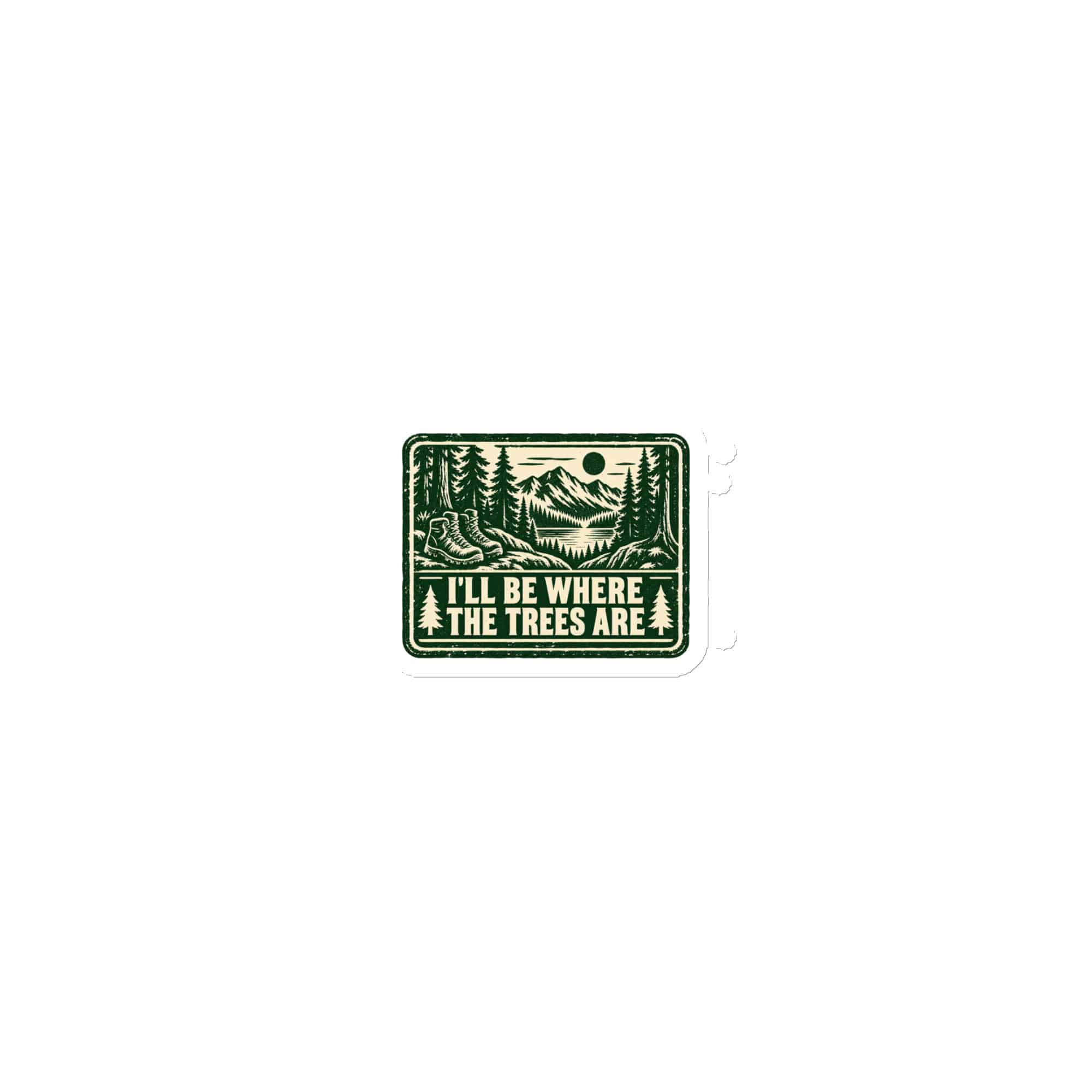 Nature and Adventure Die-Cut Magnet: I'll Be Where the Trees Are, Forest Ink Stamp