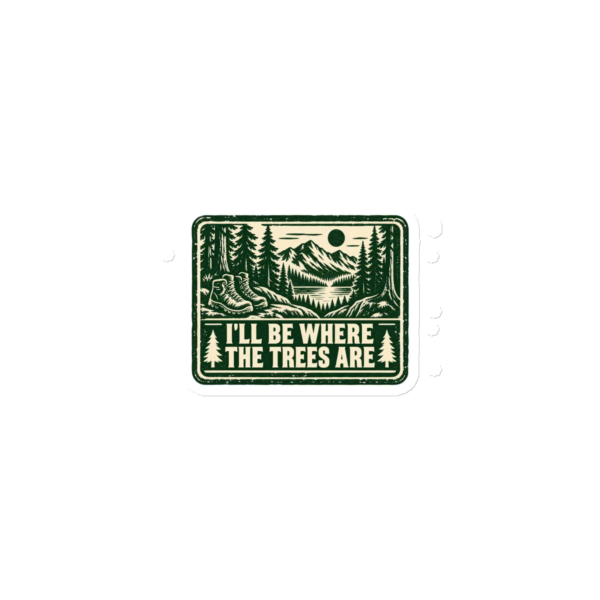 Nature and Adventure Die-Cut Magnet: I'll Be Where the Trees Are, Forest Ink Stamp