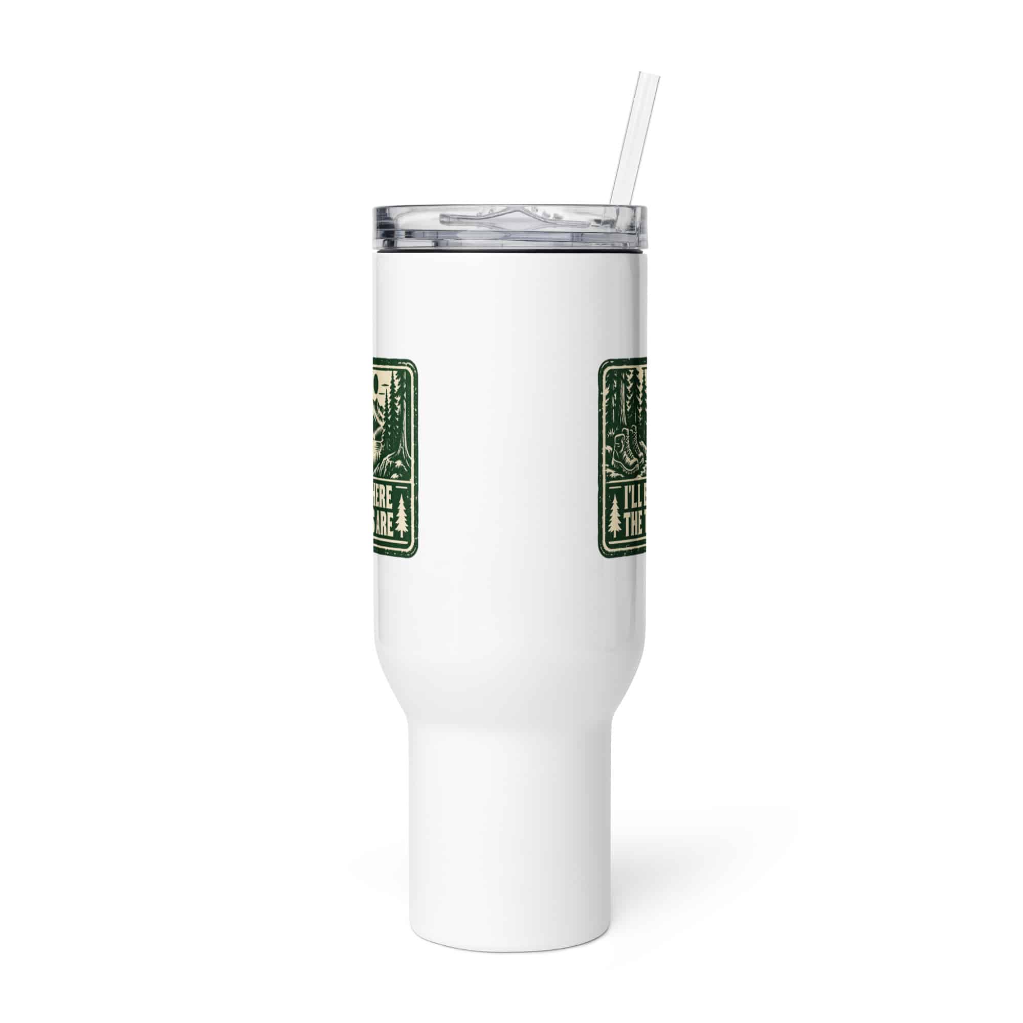Nature and Adventure Travel Mug: I'll Be Where the Trees Are, Forest Ink Stamp