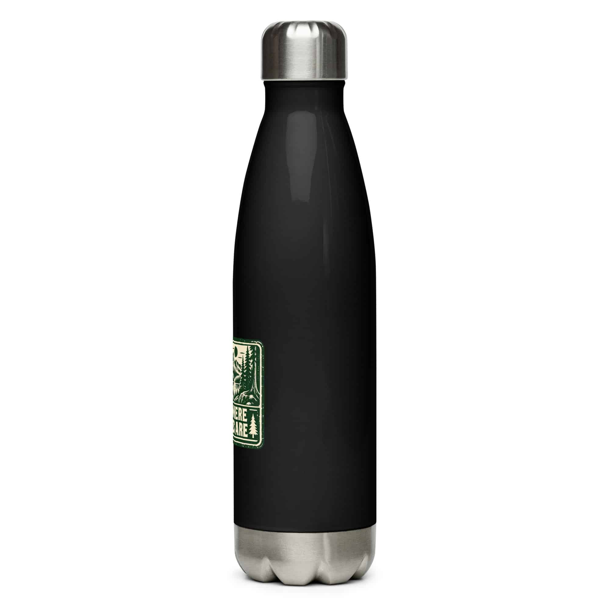 Nature and Adventure Stainless Steel Water Bottle: I'll Be Where the Trees Are, Forest Ink Stamp