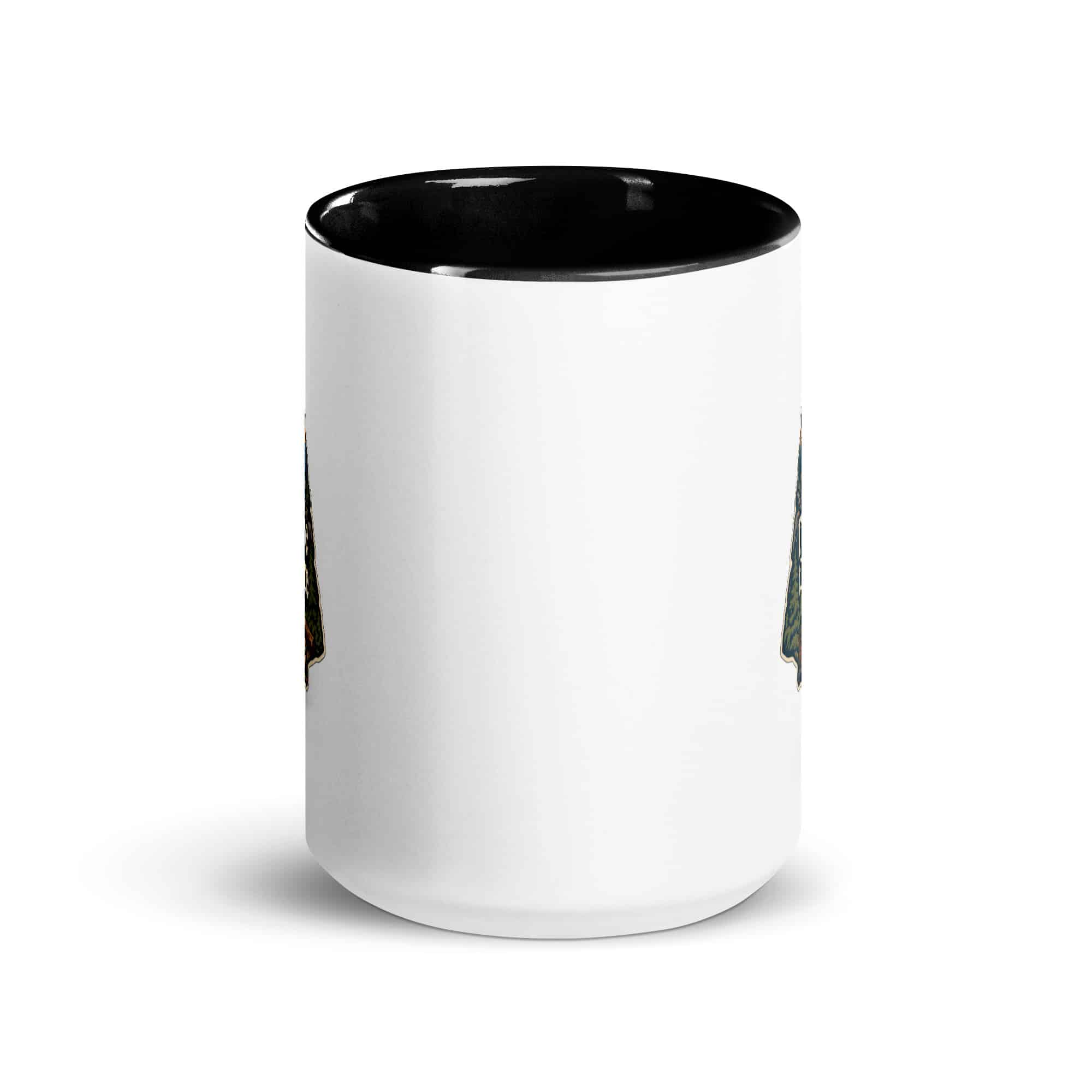 Nature and Adventure Color Inside Coffee Mug: I'll Be Where the Trees Are, Scenic Shield Badge