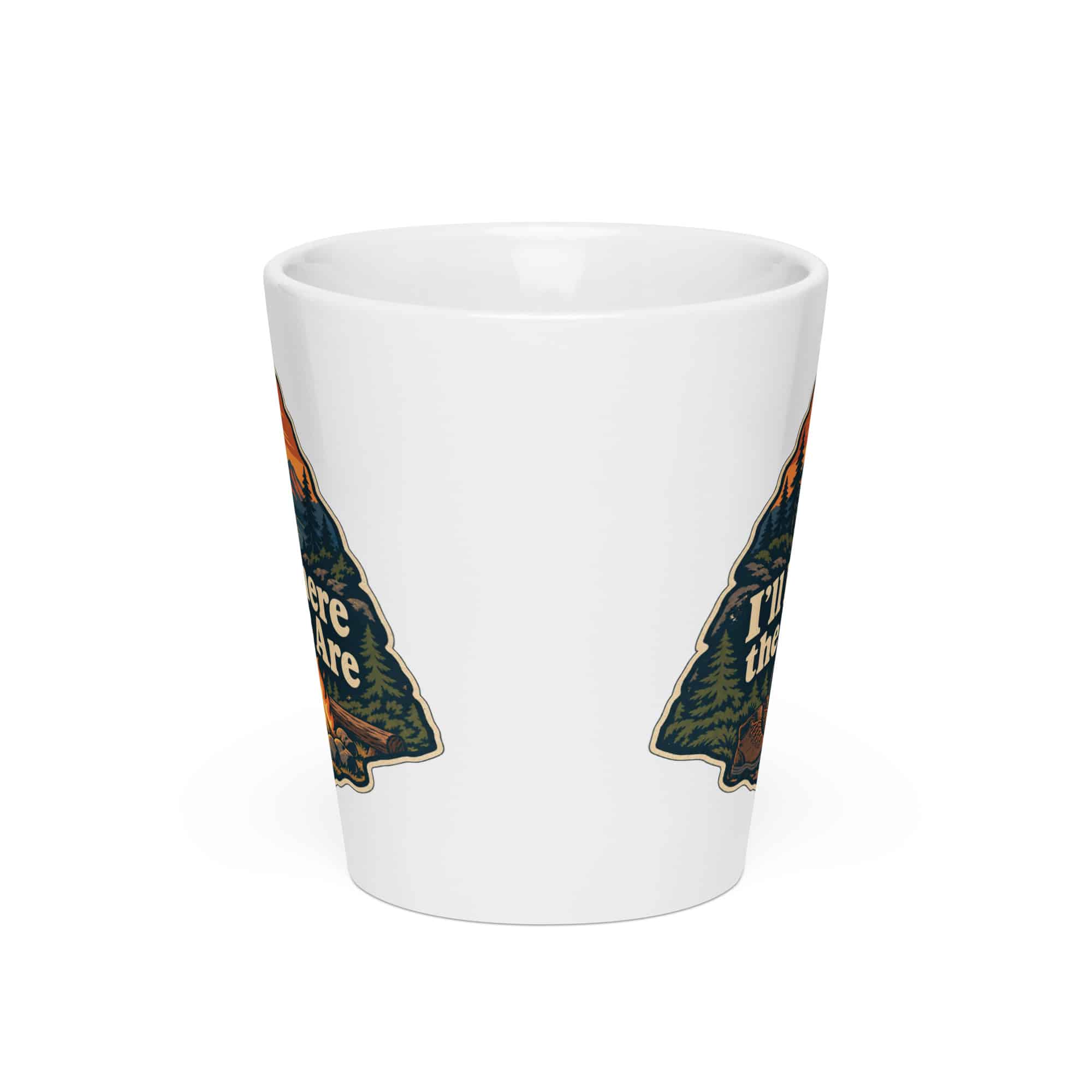 Nature and Adventure Latte Mug: I'll Be Where the Trees Are, Scenic Shield Badge