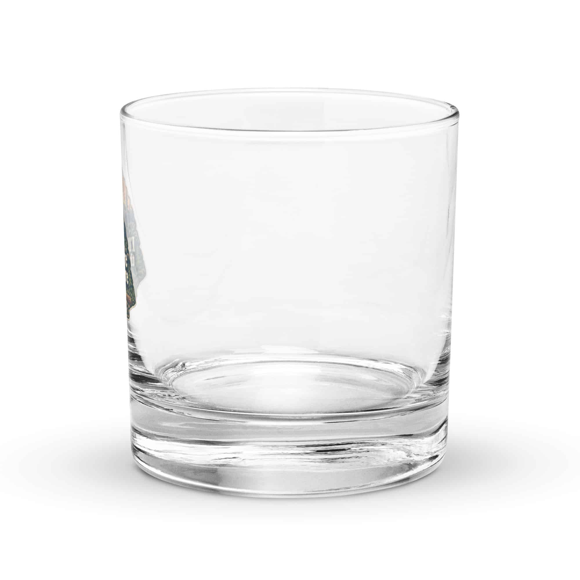 Nature and Adventure Rocks Glass: I'll Be Where the Trees Are, Scenic Shield Badge
