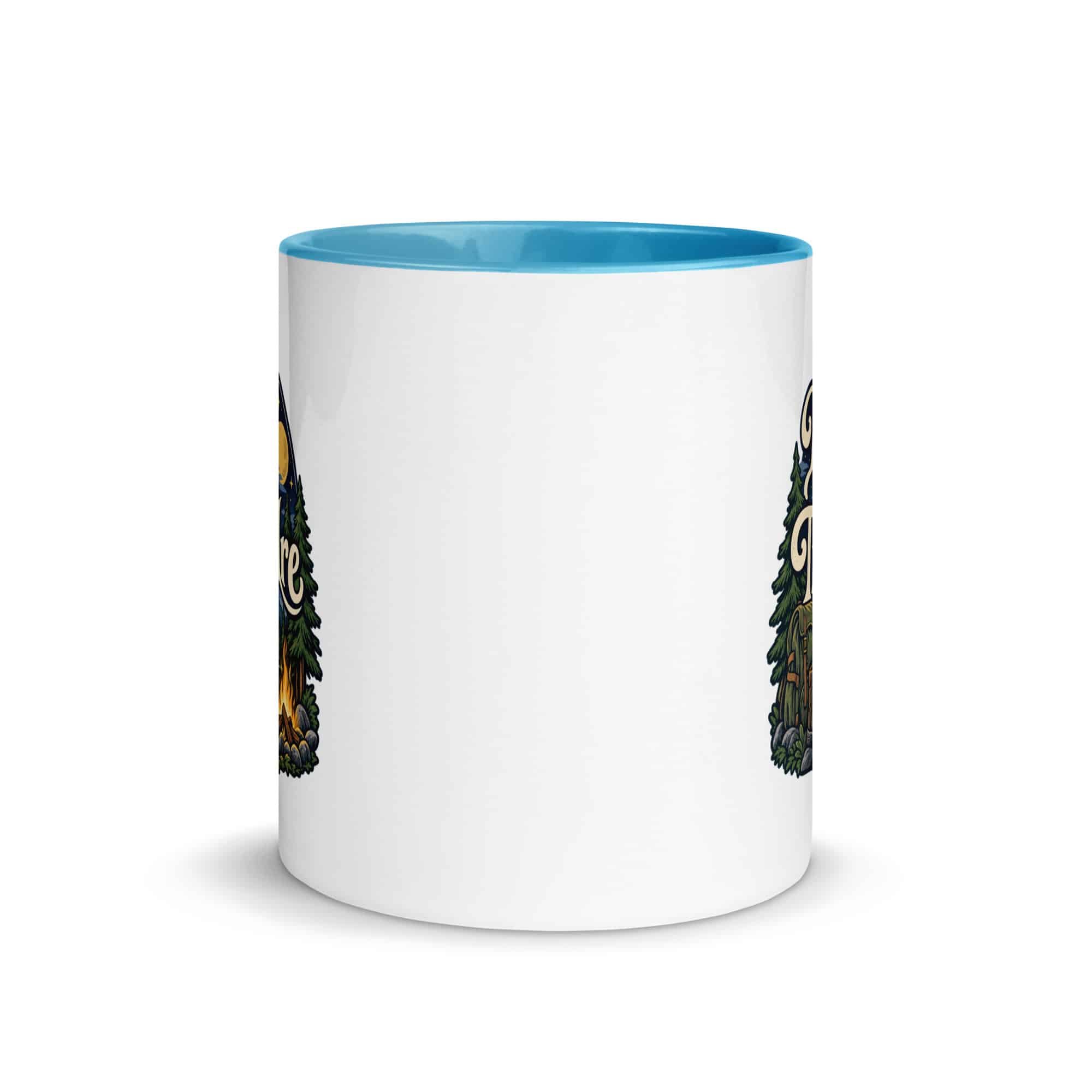 Nature and Adventure Color Inside Coffee Mug: I'll Be Where the Trees Are, Woodland Scenic Lettering