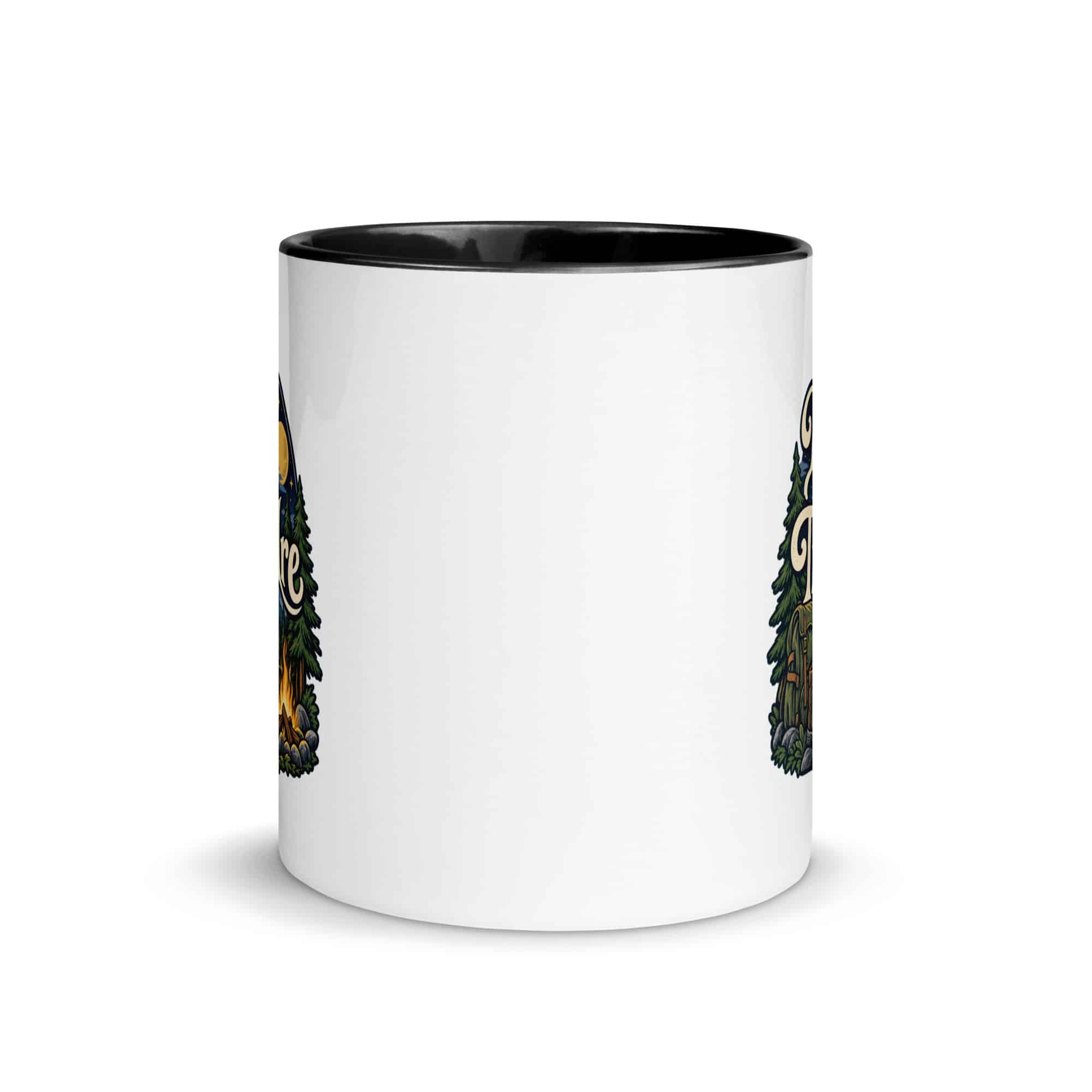 Nature and Adventure Color Inside Coffee Mug: I'll Be Where the Trees Are, Woodland Scenic Lettering
