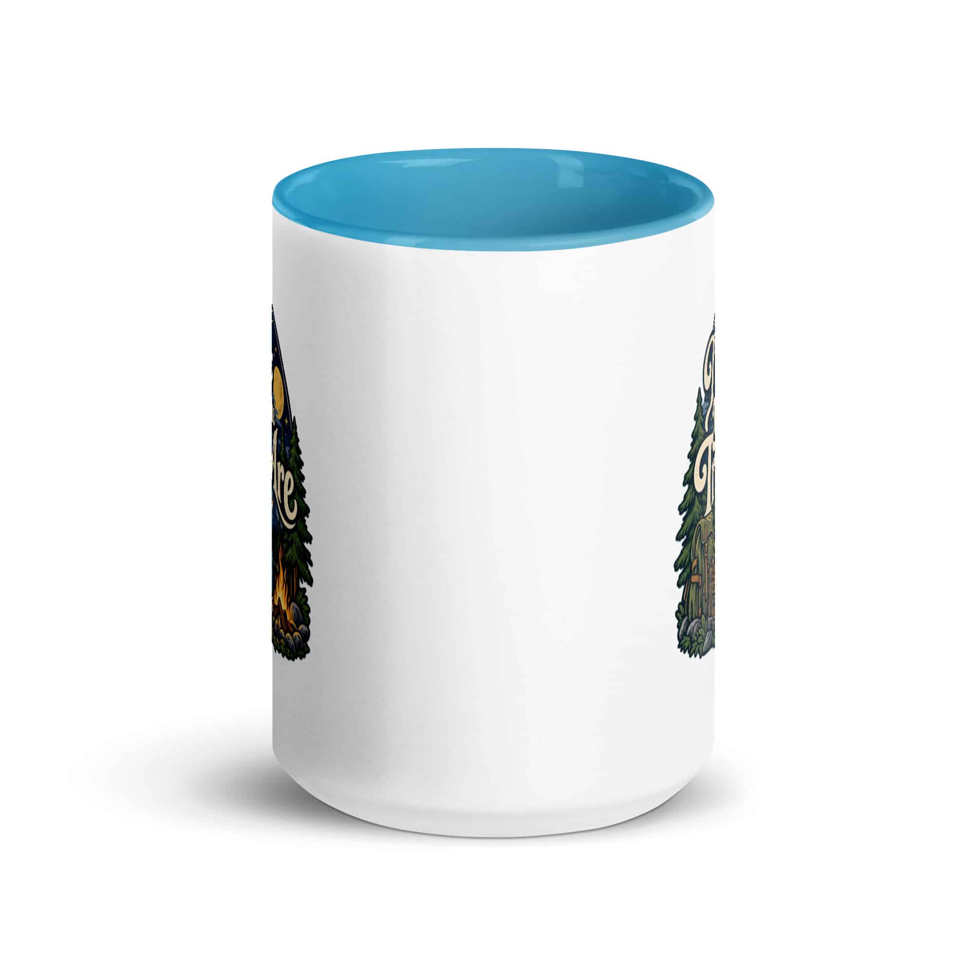 Nature and Adventure Color Inside Coffee Mug: I'll Be Where the Trees Are, Woodland Scenic Lettering