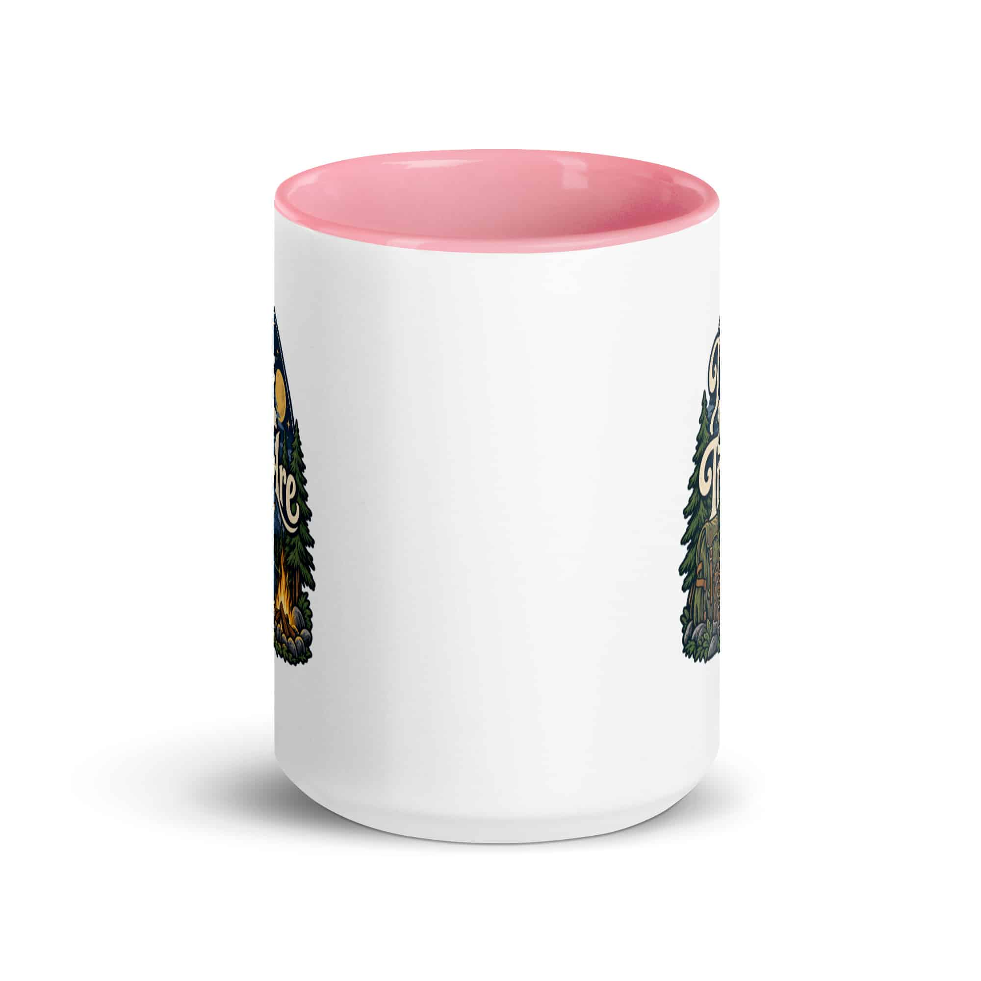 Nature and Adventure Color Inside Coffee Mug: I'll Be Where the Trees Are, Woodland Scenic Lettering