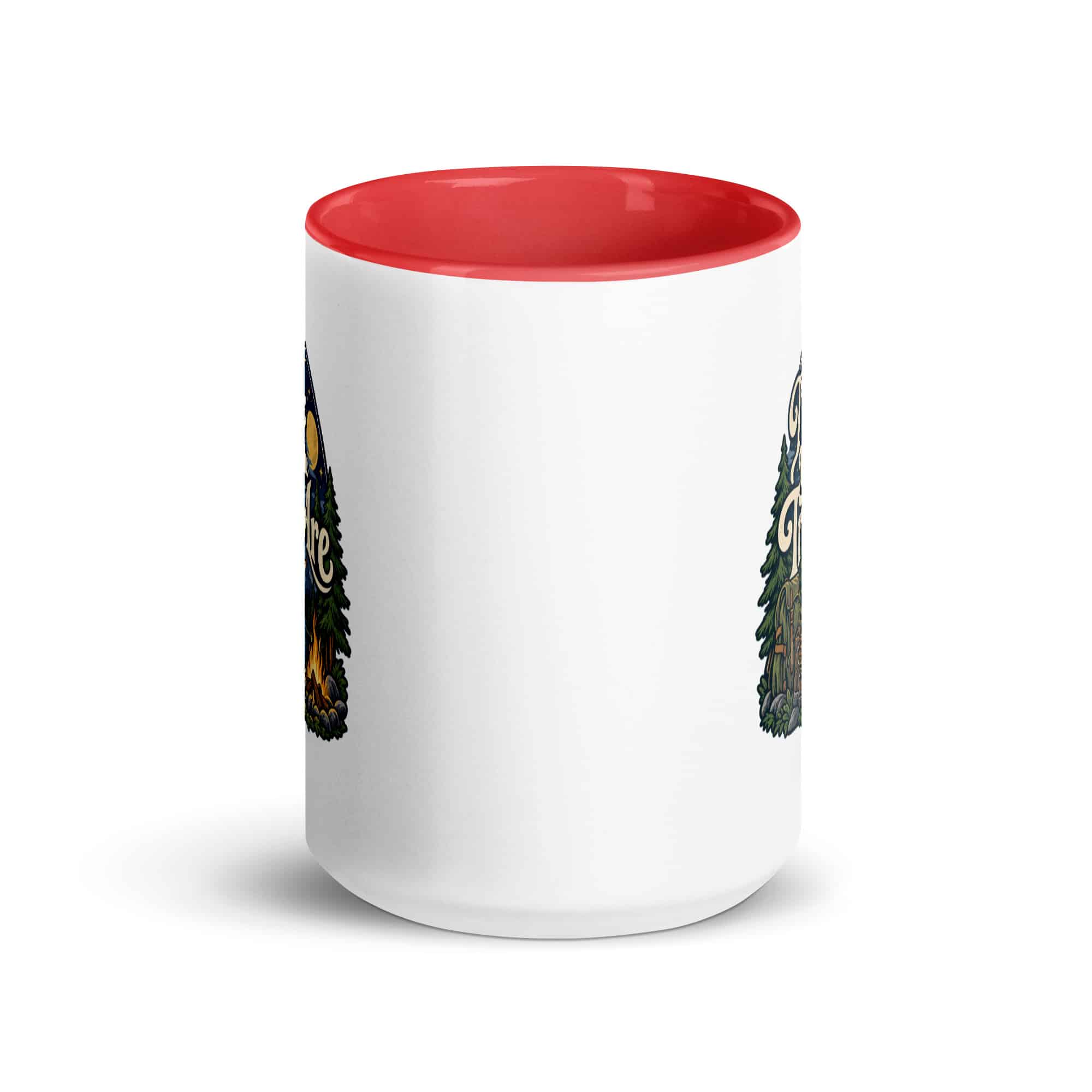 Nature and Adventure Color Inside Coffee Mug: I'll Be Where the Trees Are, Woodland Scenic Lettering