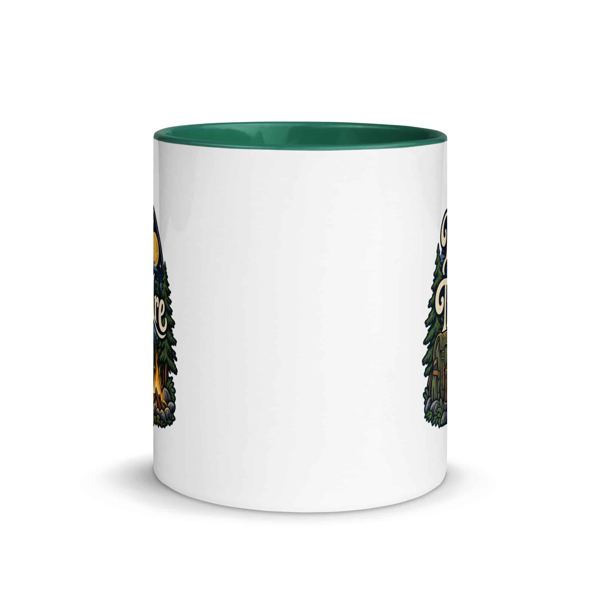 Nature and Adventure Color Inside Coffee Mug: I'll Be Where the Trees Are, Woodland Scenic Lettering