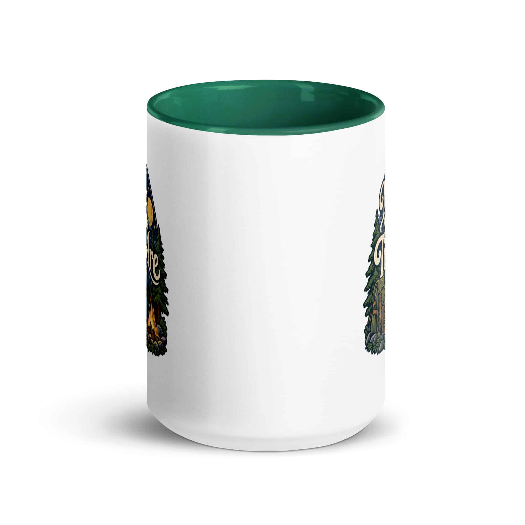 Nature and Adventure Color Inside Coffee Mug: I'll Be Where the Trees Are, Woodland Scenic Lettering