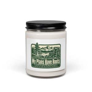 Nature and Adventure Soy Wax Candle: My Plans Have Roots, Forest Ink Stamp - 9oz - Main