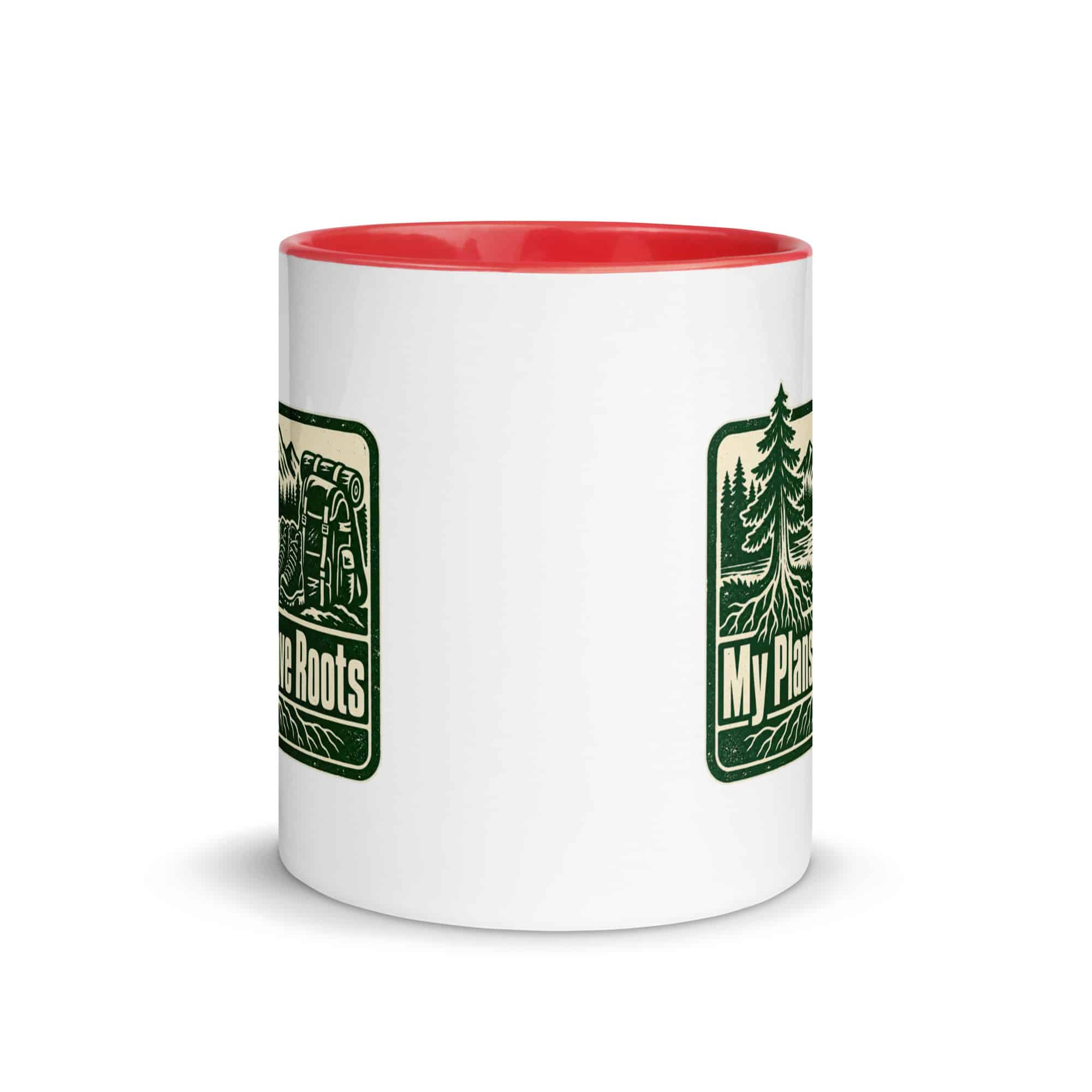 Nature and Adventure Color Inside Coffee Mug: My Plans Have Roots, Forest Ink Stamp