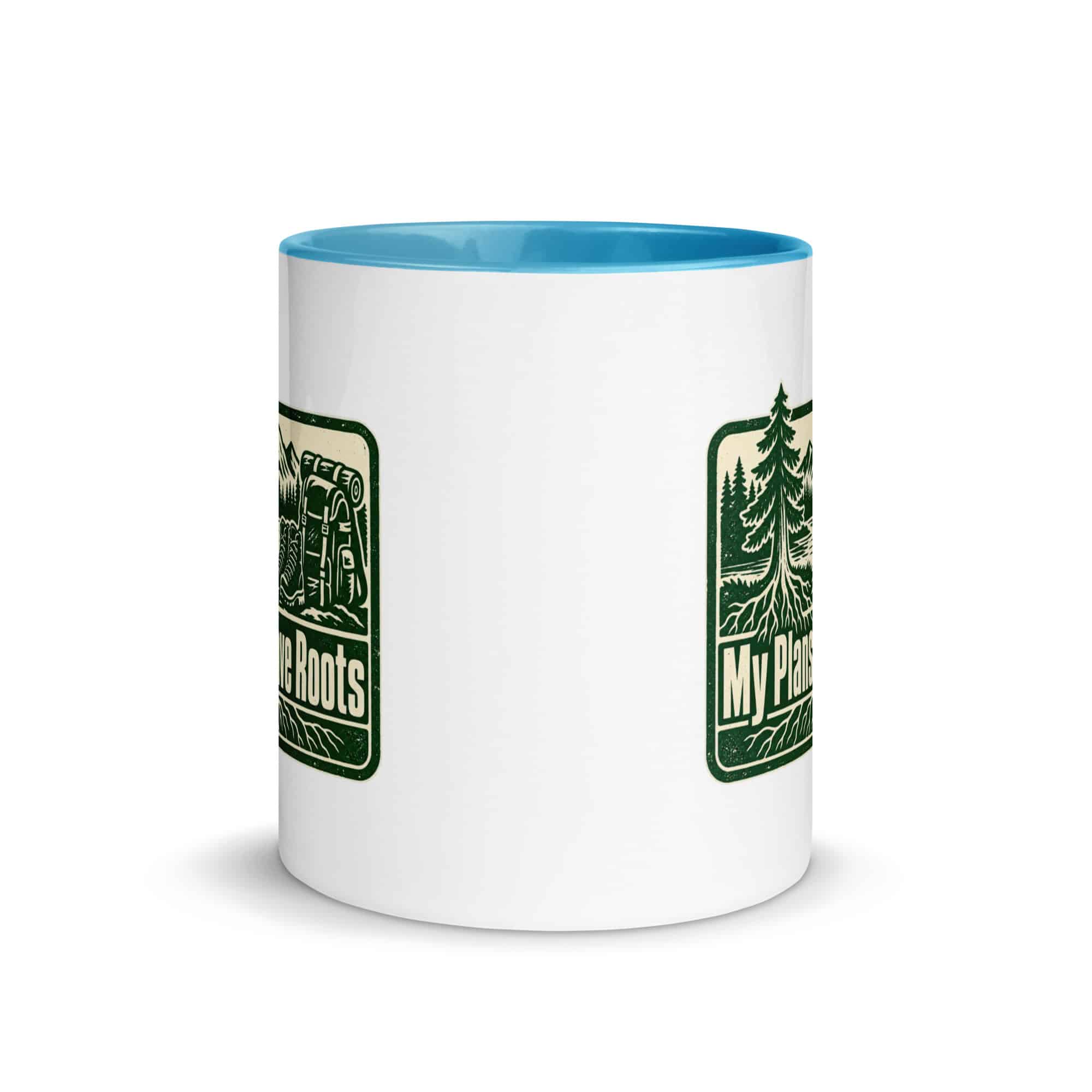 Nature and Adventure Color Inside Coffee Mug: My Plans Have Roots, Forest Ink Stamp