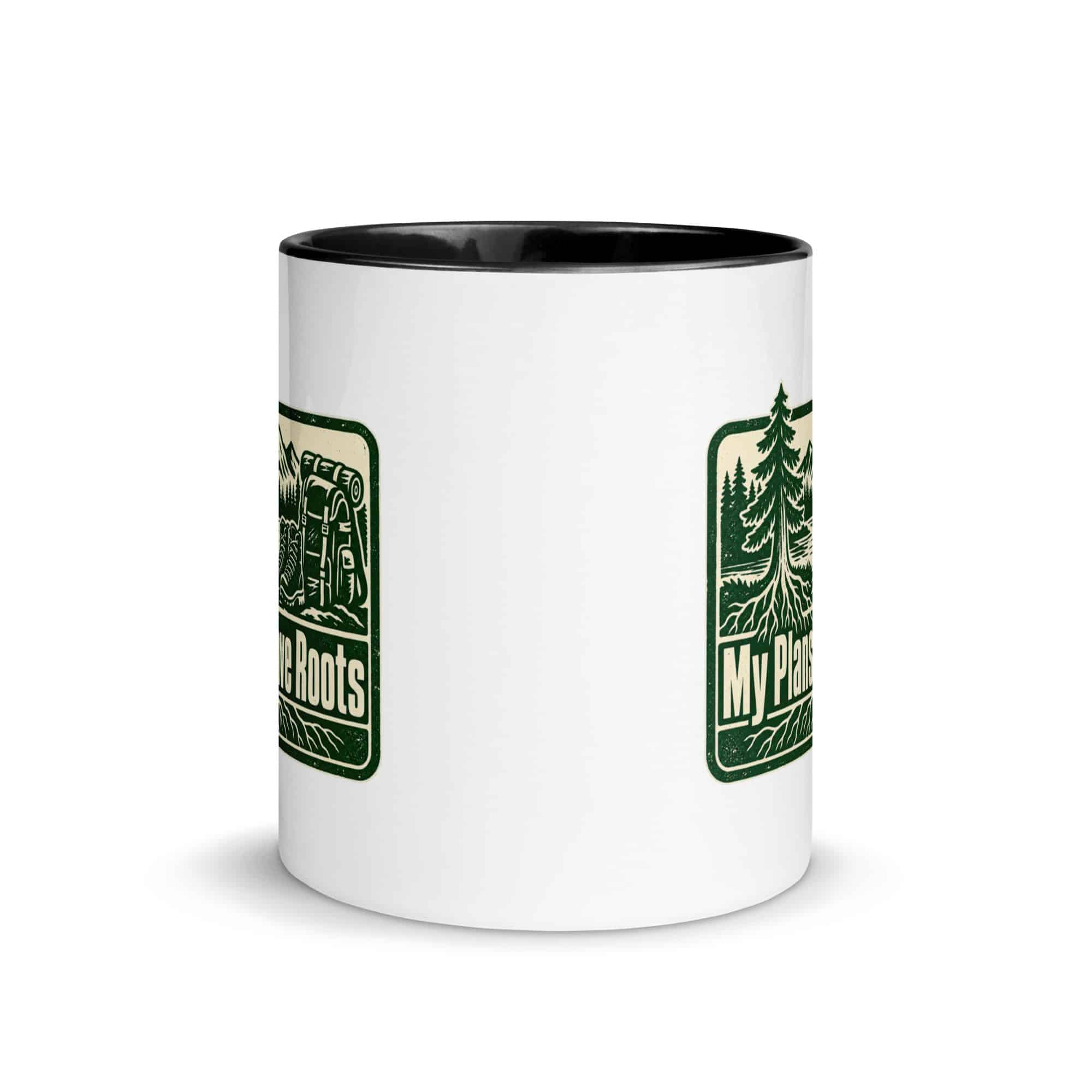 Nature and Adventure Color Inside Coffee Mug: My Plans Have Roots, Forest Ink Stamp