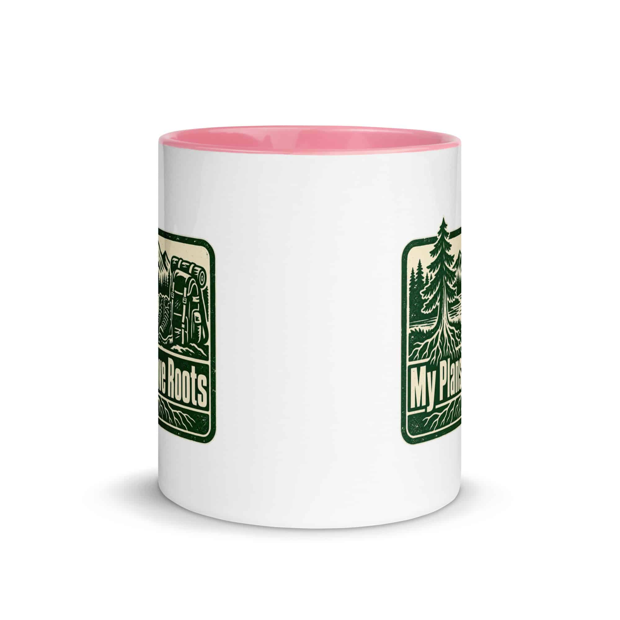 Nature and Adventure Color Inside Coffee Mug: My Plans Have Roots, Forest Ink Stamp