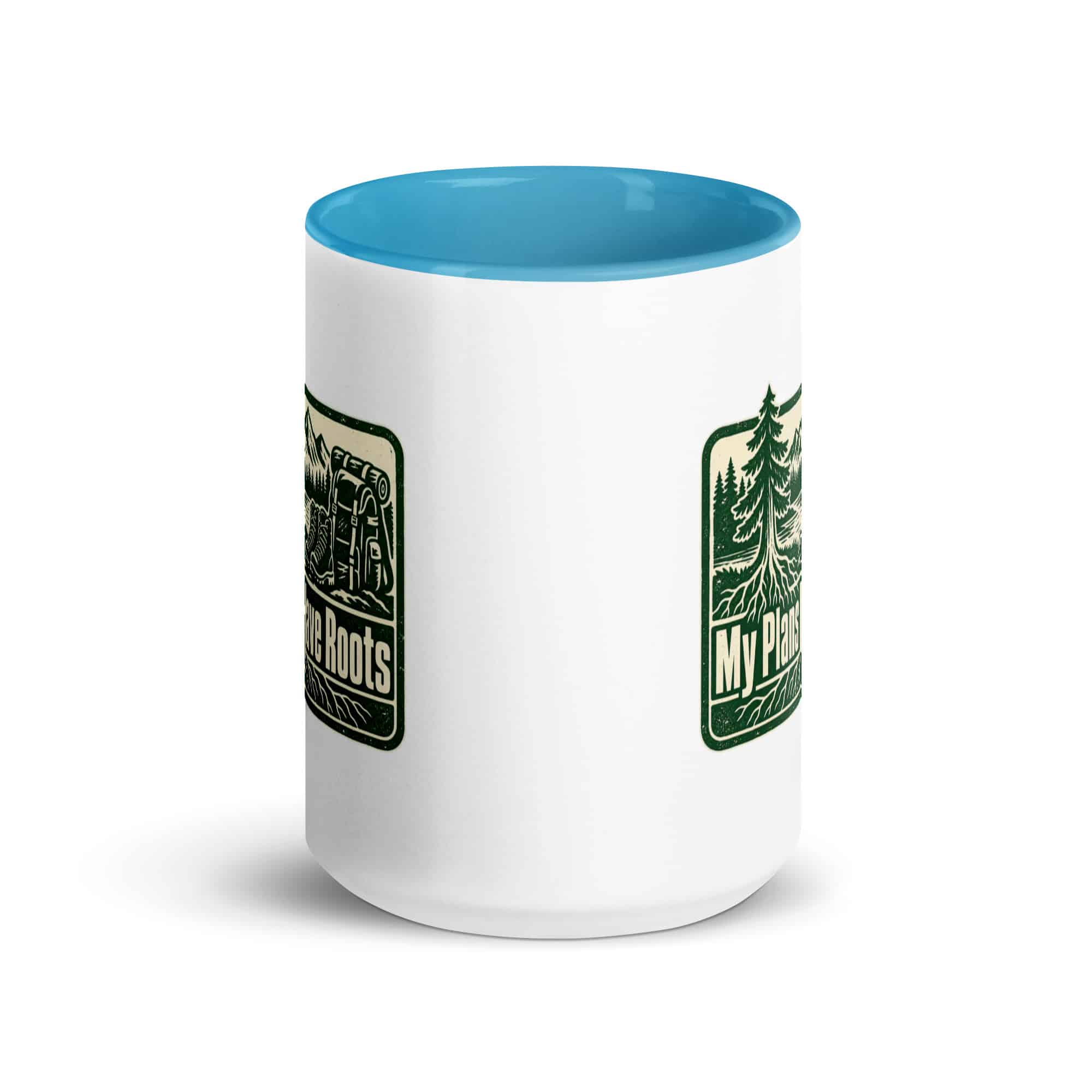 Nature and Adventure Color Inside Coffee Mug: My Plans Have Roots, Forest Ink Stamp
