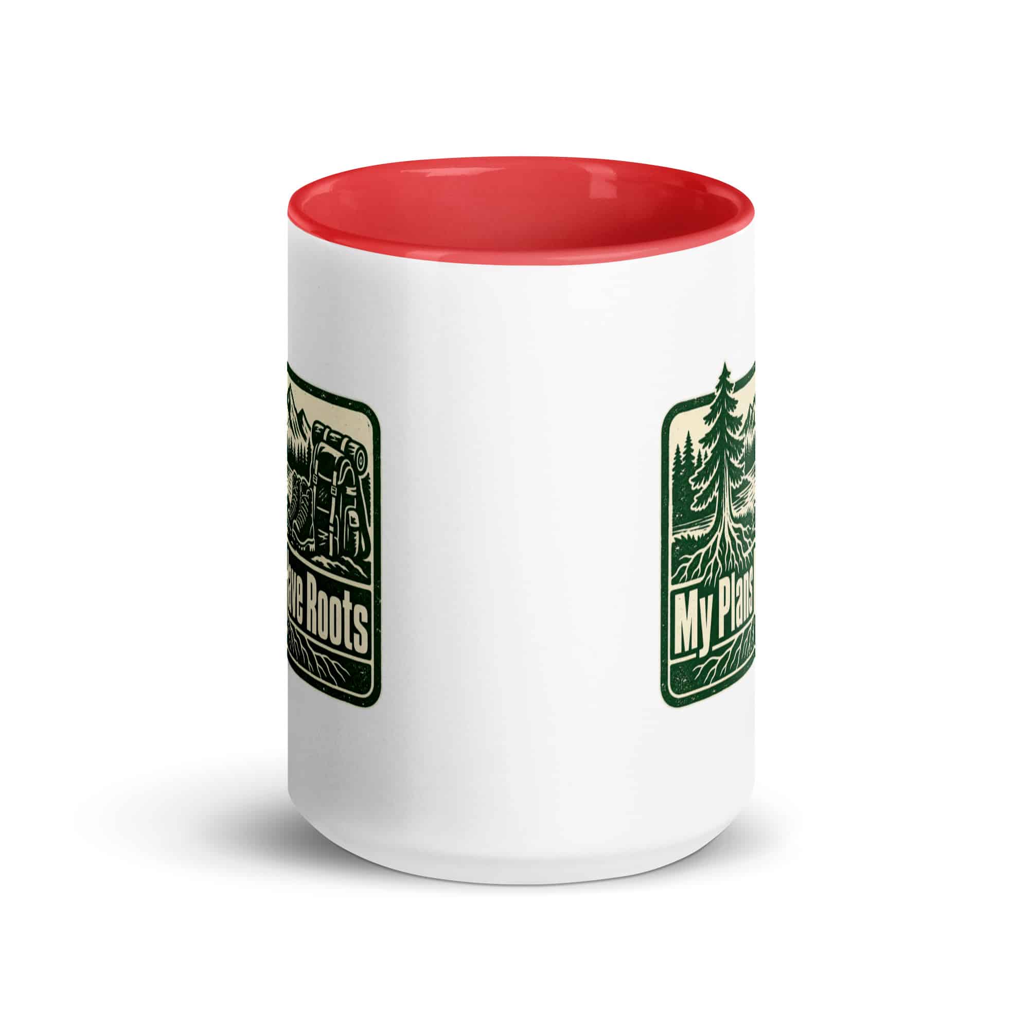 Nature and Adventure Color Inside Coffee Mug: My Plans Have Roots, Forest Ink Stamp
