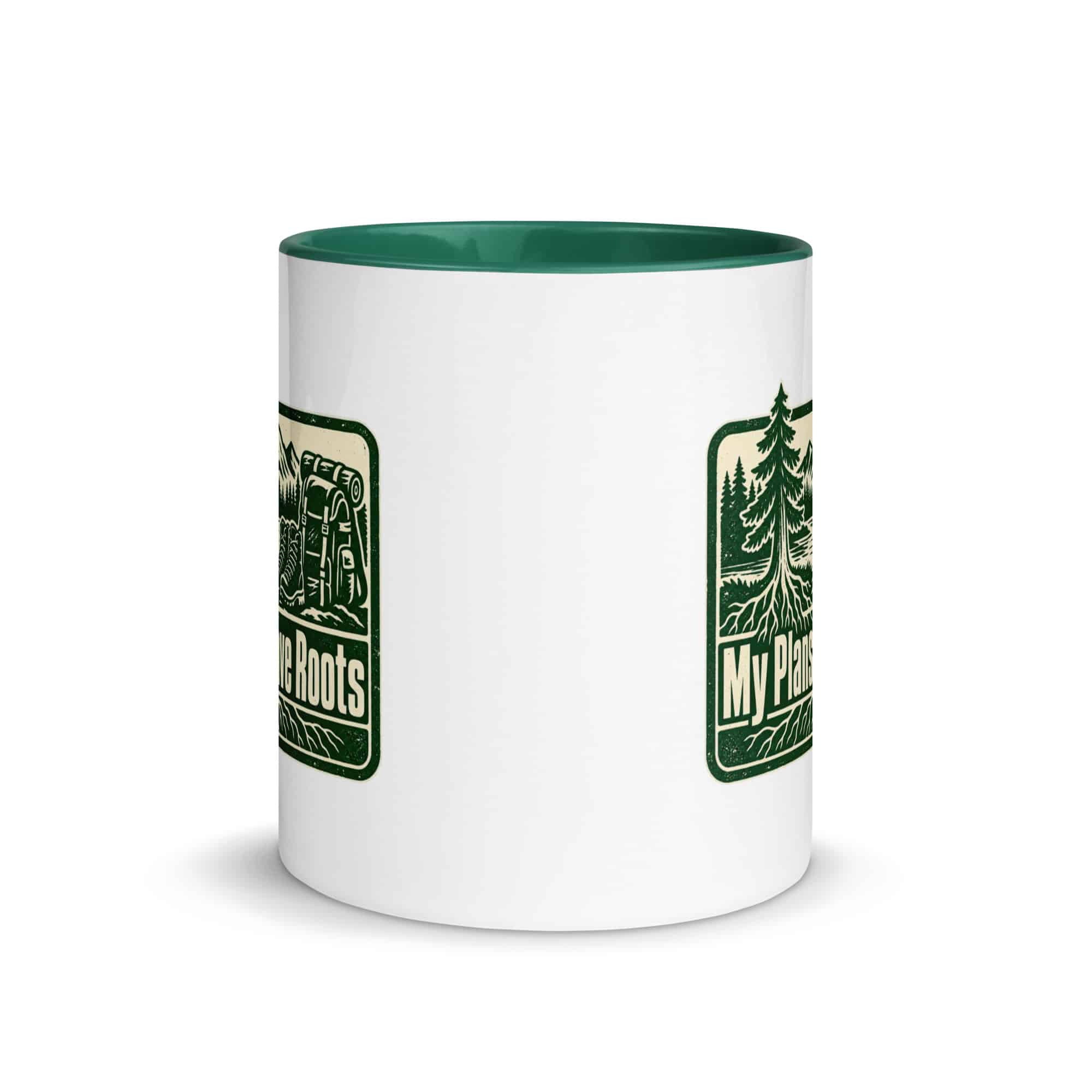 Nature and Adventure Color Inside Coffee Mug: My Plans Have Roots, Forest Ink Stamp