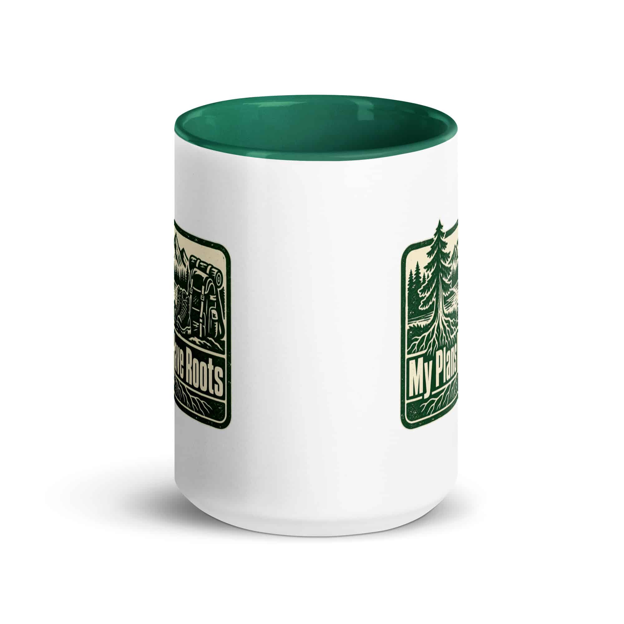 Nature and Adventure Color Inside Coffee Mug: My Plans Have Roots, Forest Ink Stamp