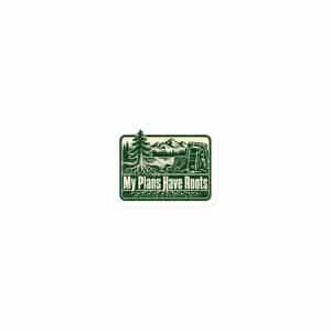 Nature and Adventure Die-Cut Magnet: My Plans Have Roots, Forest Ink Stamp - 3″×3″ - Main