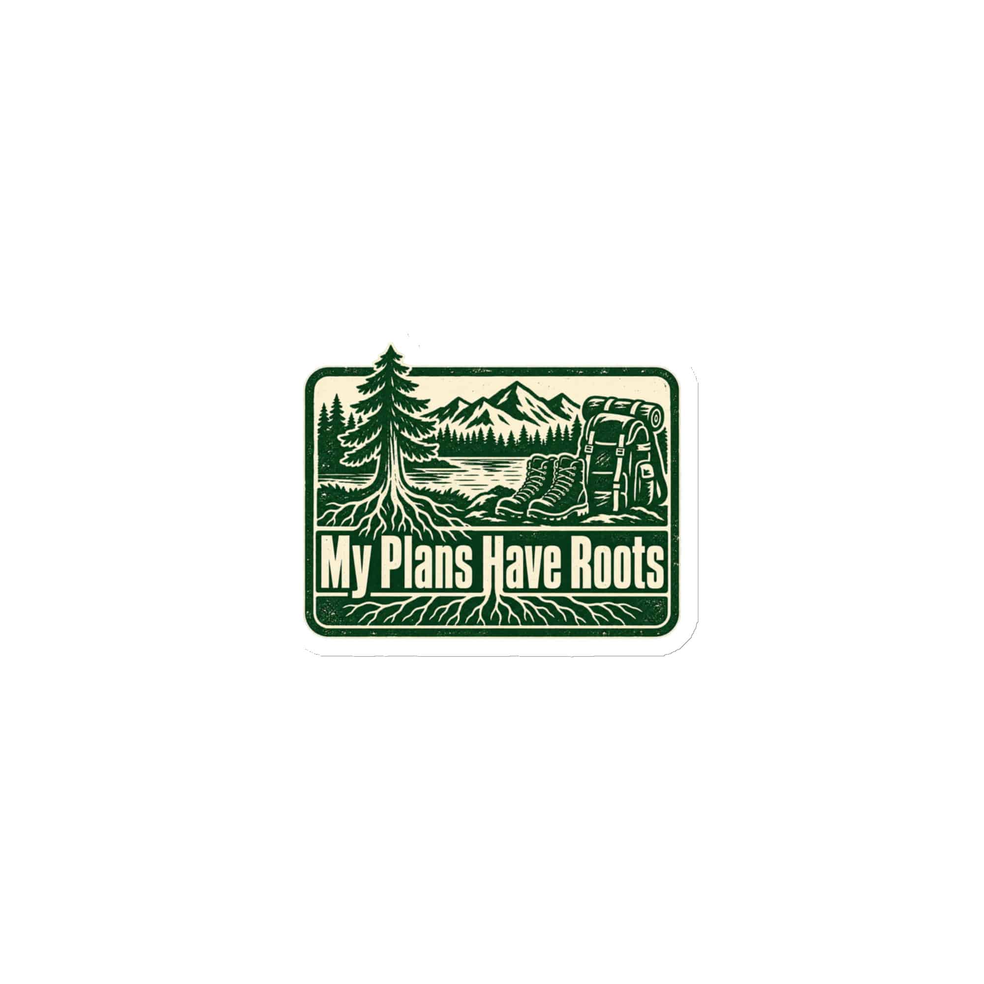 Nature and Adventure Die-Cut Magnet: My Plans Have Roots, Forest Ink Stamp