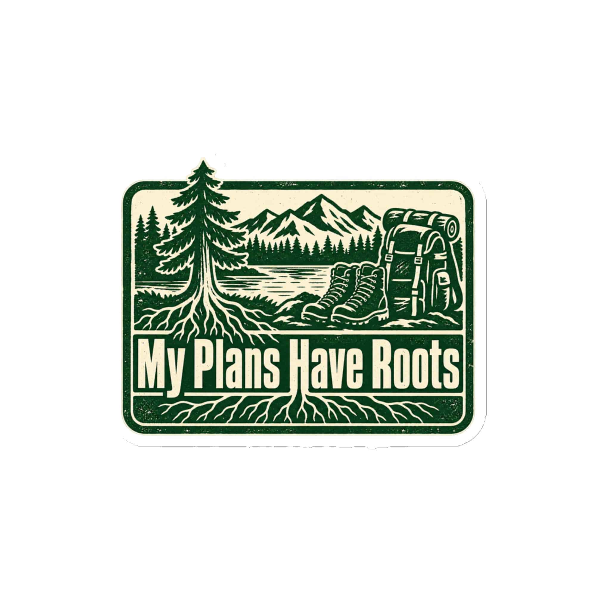 Nature and Adventure Die-Cut Magnet: My Plans Have Roots, Forest Ink Stamp