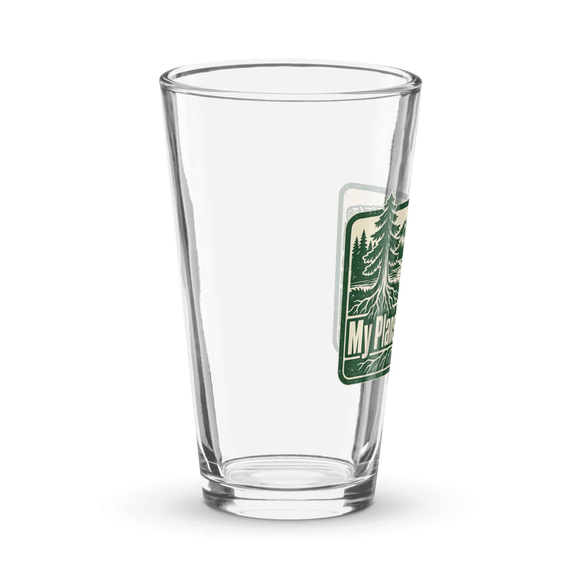 Nature and Adventure Pint Glass: My Plans Have Roots, Forest Ink Stamp