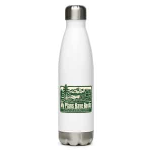 Nature and Adventure Stainless Steel Water Bottle: My Plans Have Roots, Forest Ink Stamp - 17 oz - Main