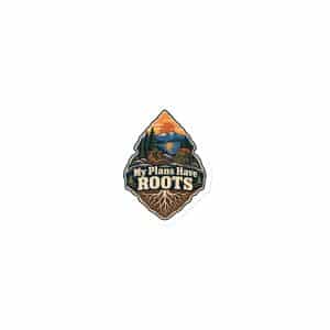 Nature and Adventure Die-Cut Magnet: My Plans Have Roots, Scenic Shield Badge - 3″×3″ - Main