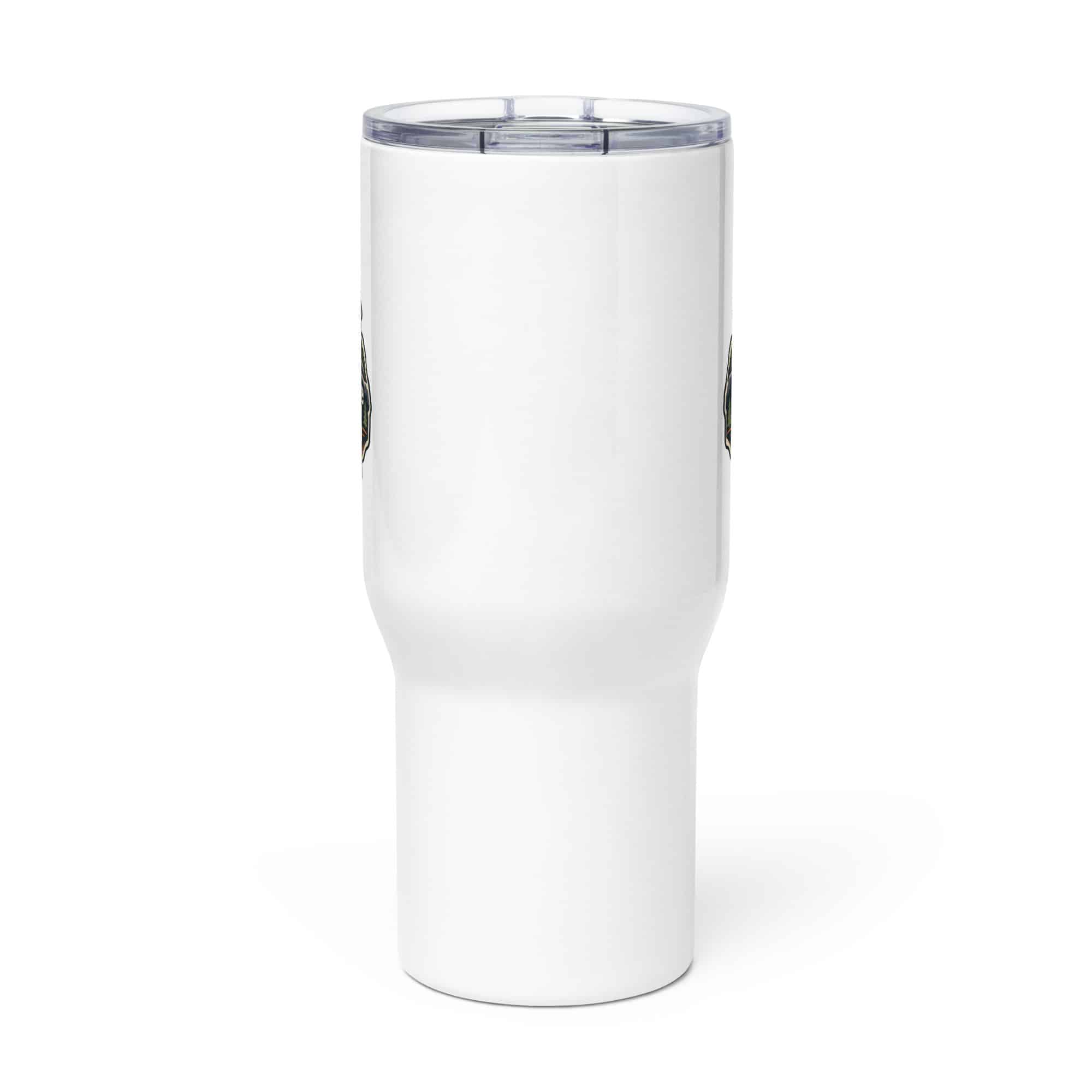 Nature and Adventure Travel Mug: My Plans Have Roots, Scenic Shield Badge