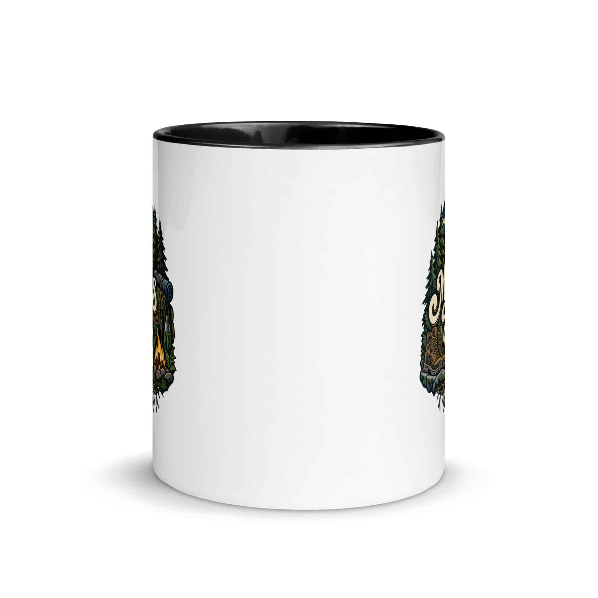 Nature and Adventure Color Inside Coffee Mug: My Plans Have Roots, Woodland Scenic Lettering