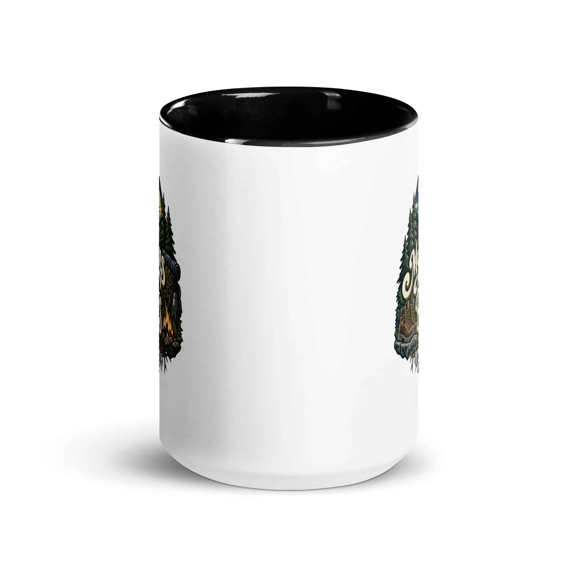 Nature and Adventure Color Inside Coffee Mug: My Plans Have Roots, Woodland Scenic Lettering