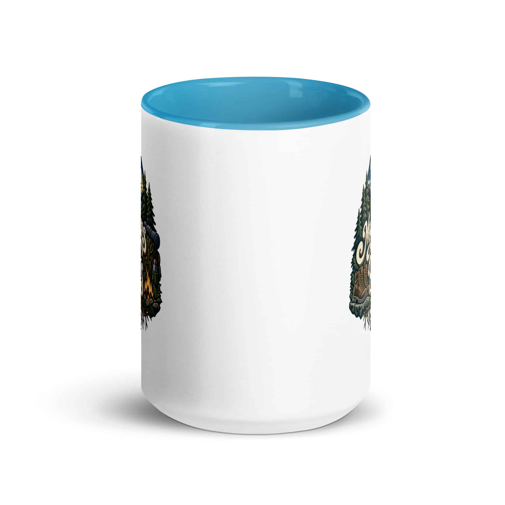 Nature and Adventure Color Inside Coffee Mug: My Plans Have Roots, Woodland Scenic Lettering