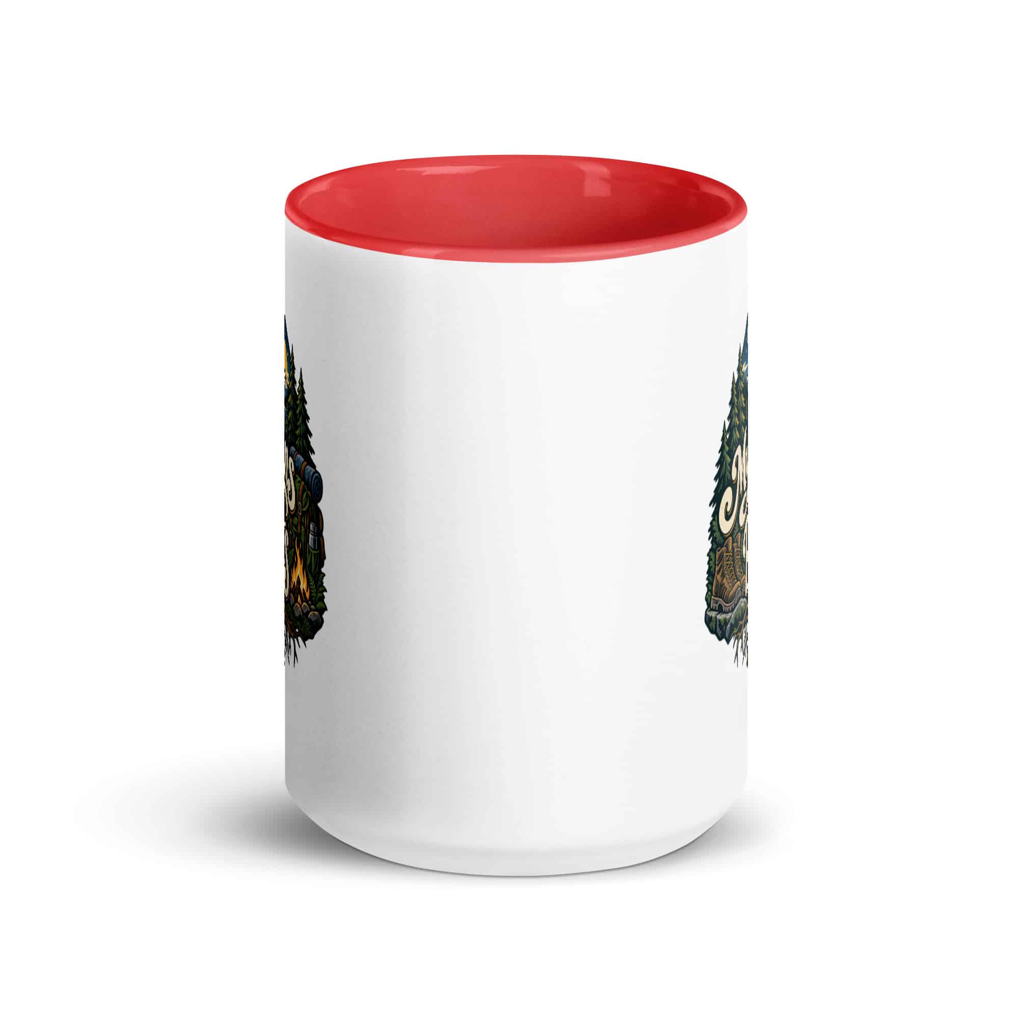 Nature and Adventure Color Inside Coffee Mug: My Plans Have Roots, Woodland Scenic Lettering