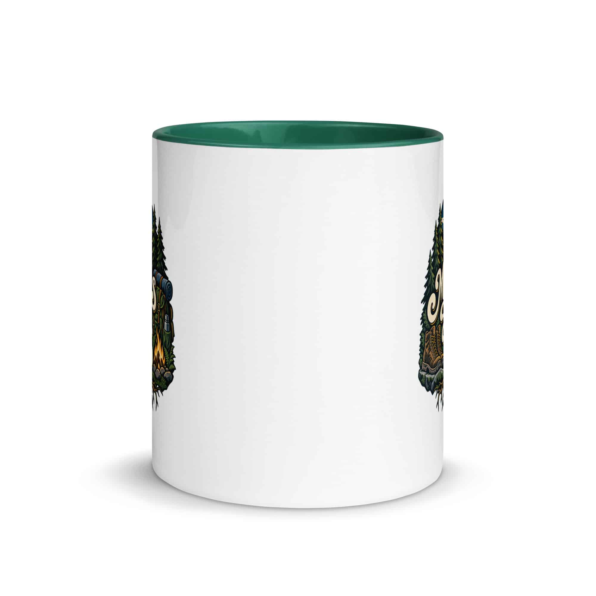 Nature and Adventure Color Inside Coffee Mug: My Plans Have Roots, Woodland Scenic Lettering