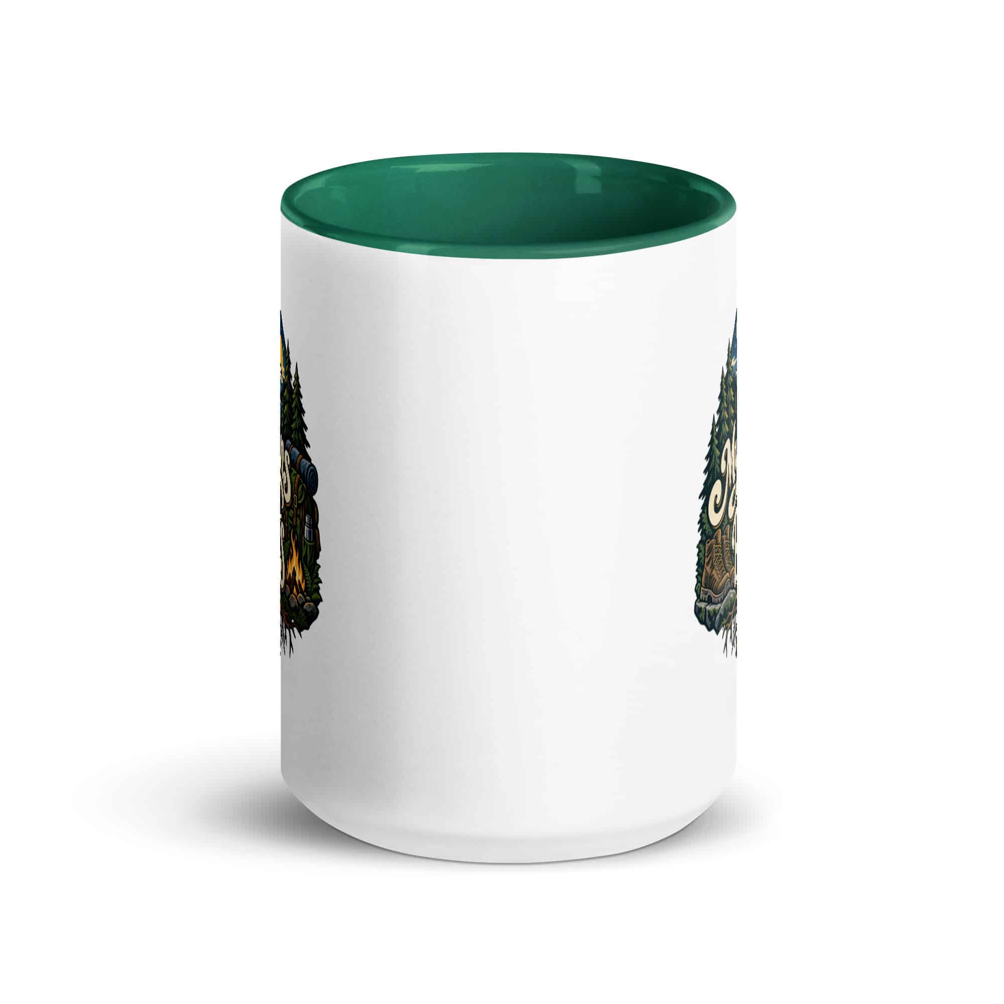 Nature and Adventure Color Inside Coffee Mug: My Plans Have Roots, Woodland Scenic Lettering