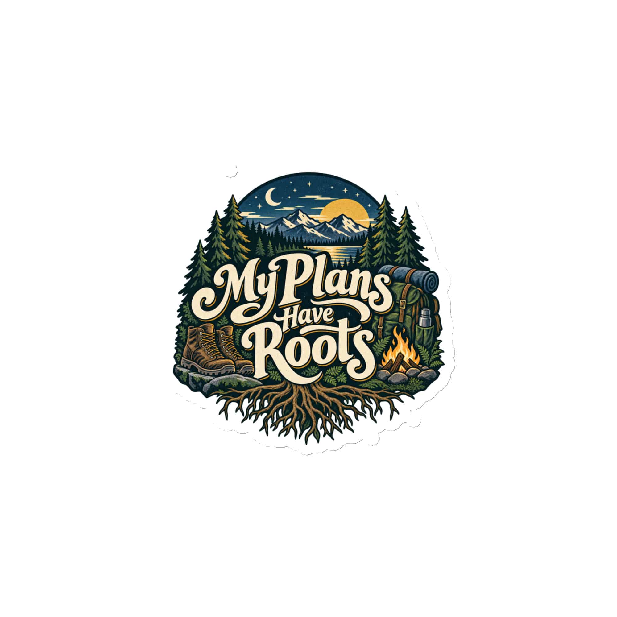Nature and Adventure Die-Cut Magnet: My Plans Have Roots, Woodland Scenic Lettering